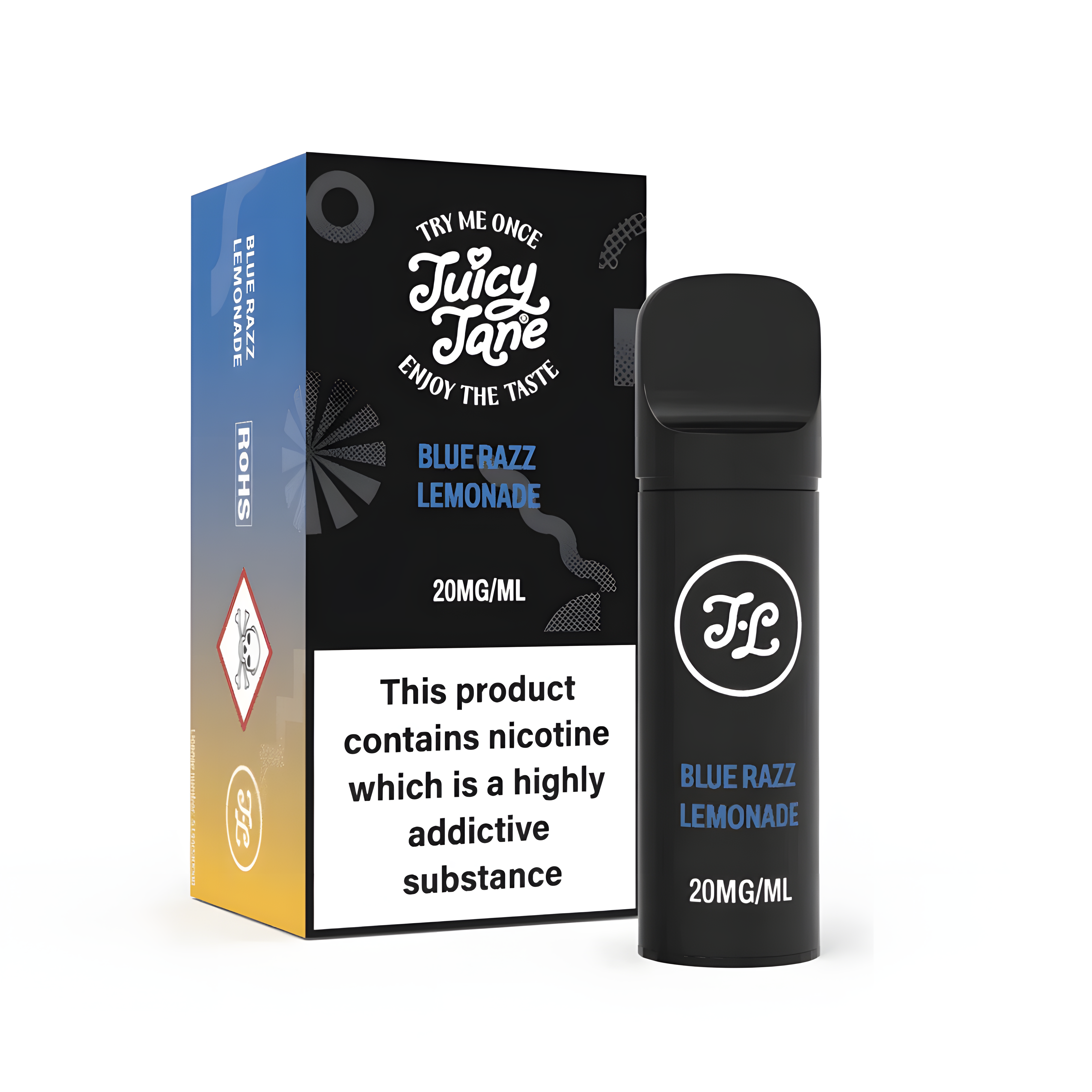  Juicy Jane pod kit and pods – easy swap JJ pod system with many flavors (18+)