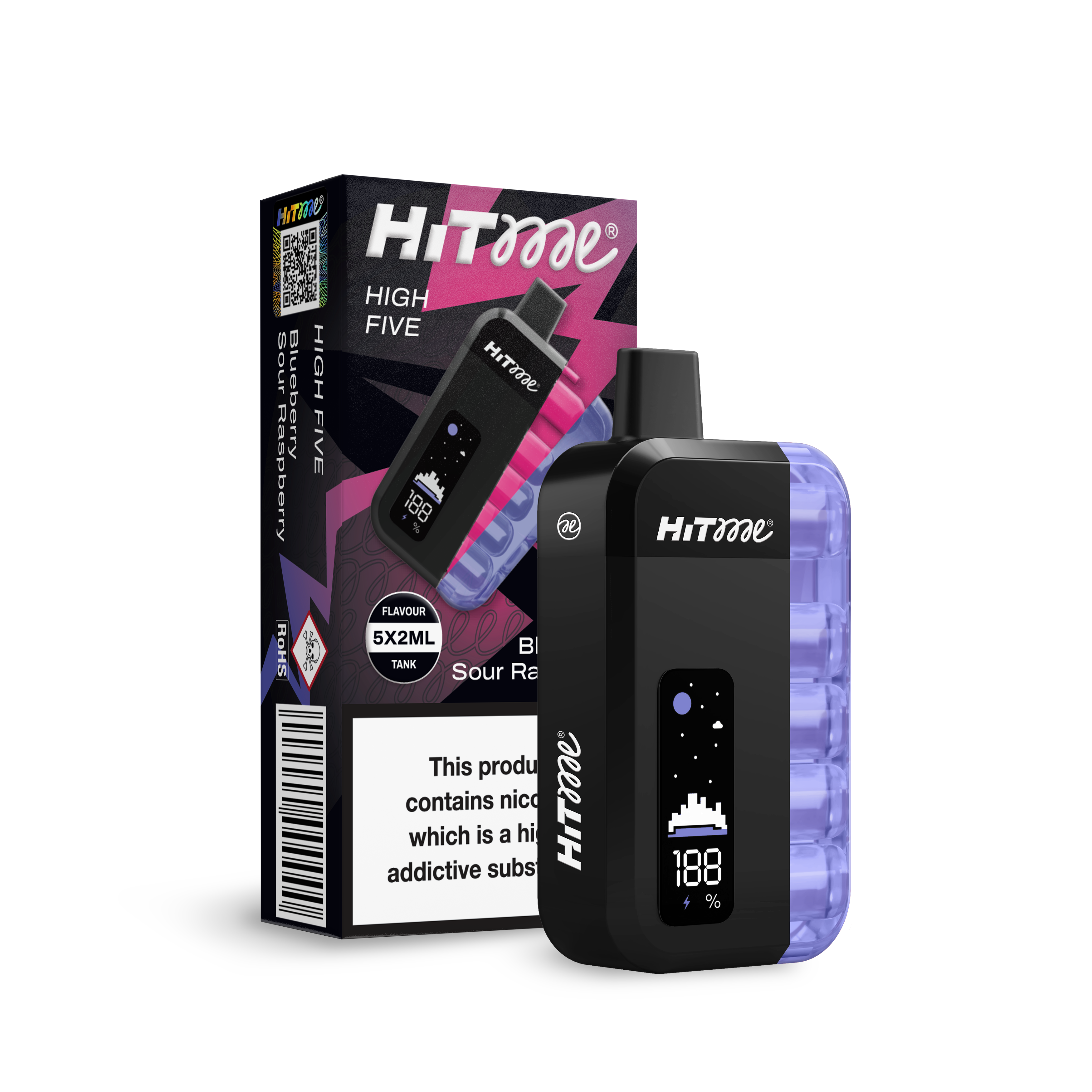HITME HIGHFIVE KIT Blueberry Sour Raspberry 2% Nicotine