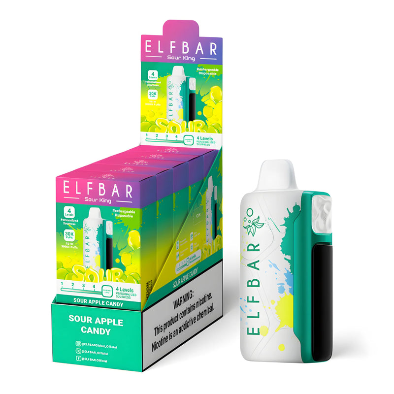 ELF BAR Sour King 40000 Sour Apple Candy 5% - packaging