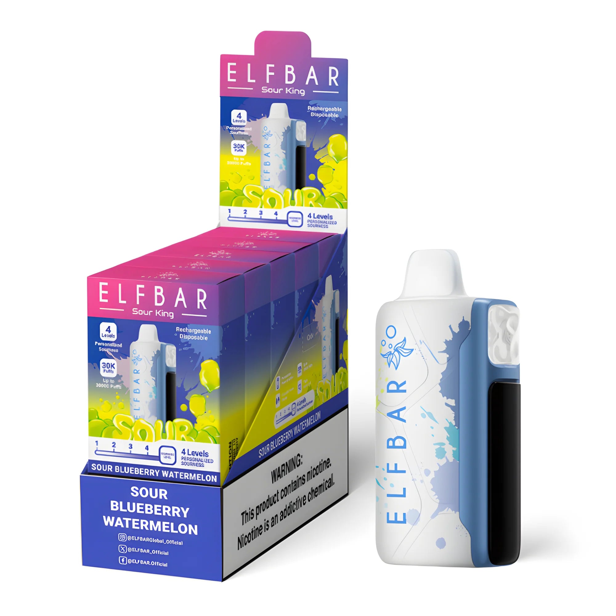 ELF BAR Sour King 40000 Sour Blueberry Watermelon 5% - packaging