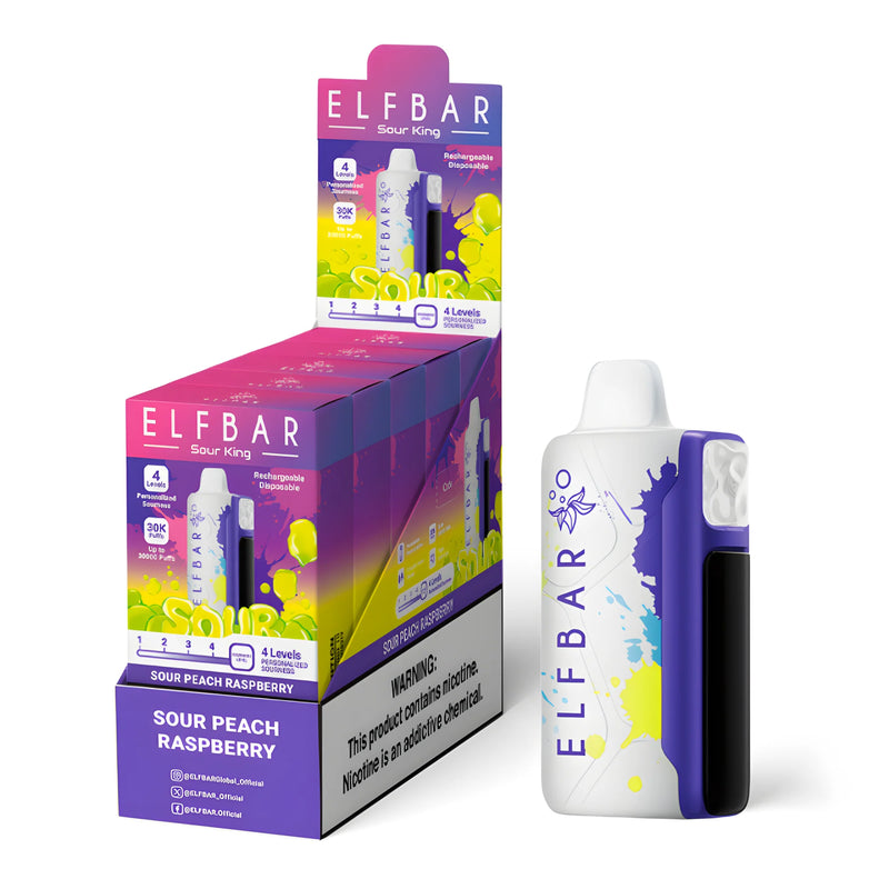 ELF BAR Sour King 40000 Sour Peach Raspberry 5% - packaging