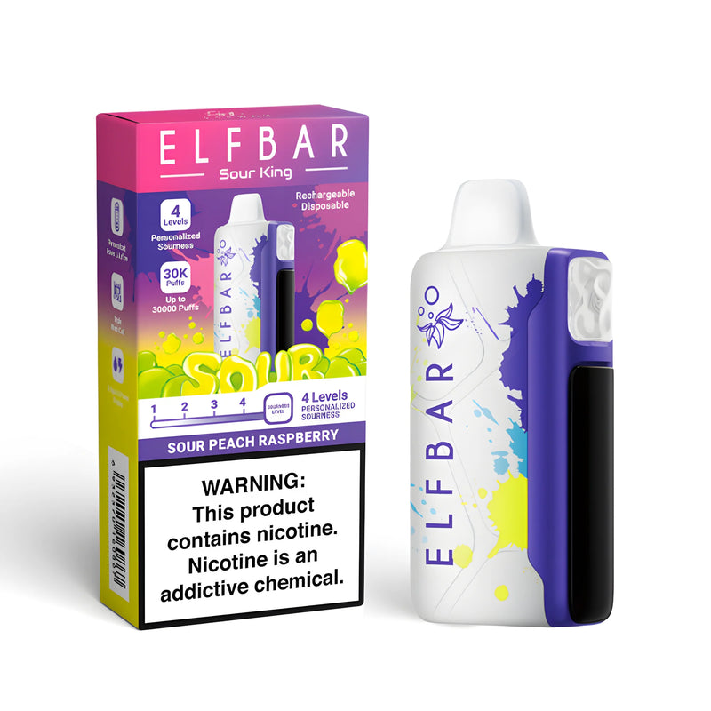 ELF BAR Sour King 40000 Sour Peach Raspberry 5% - product photo