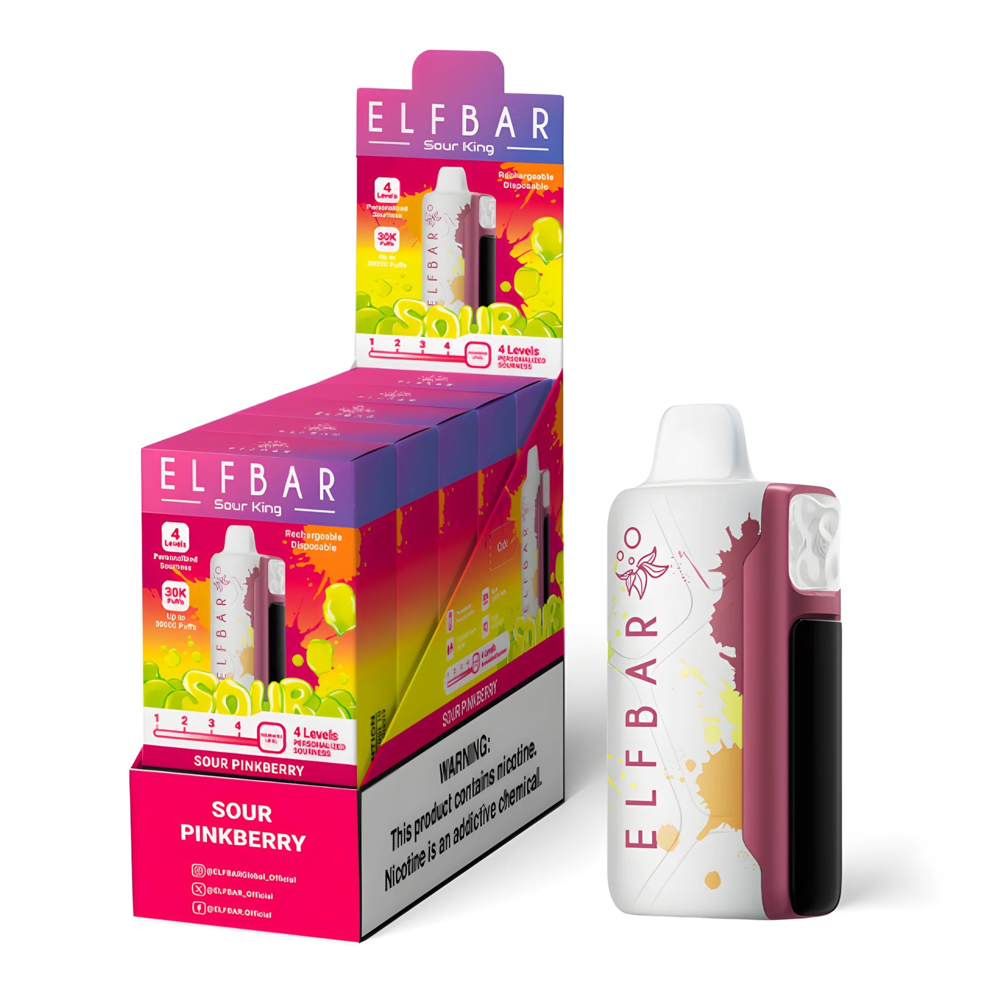 ELF BAR Sour King 40000 Sour Pinkberry 5% - packaging