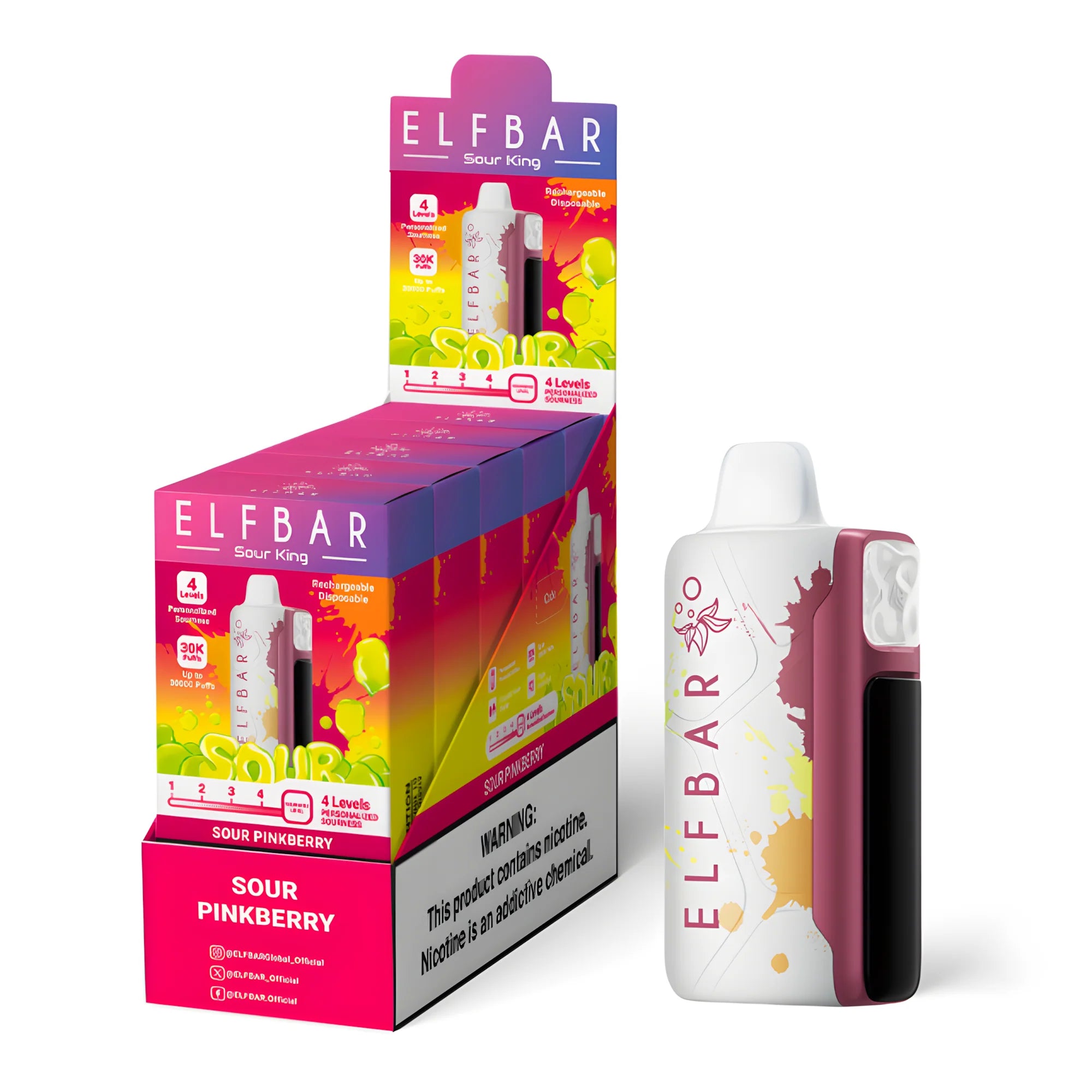 ELF BAR Sour King 40000 Sour Pinkberry 5% - packaging