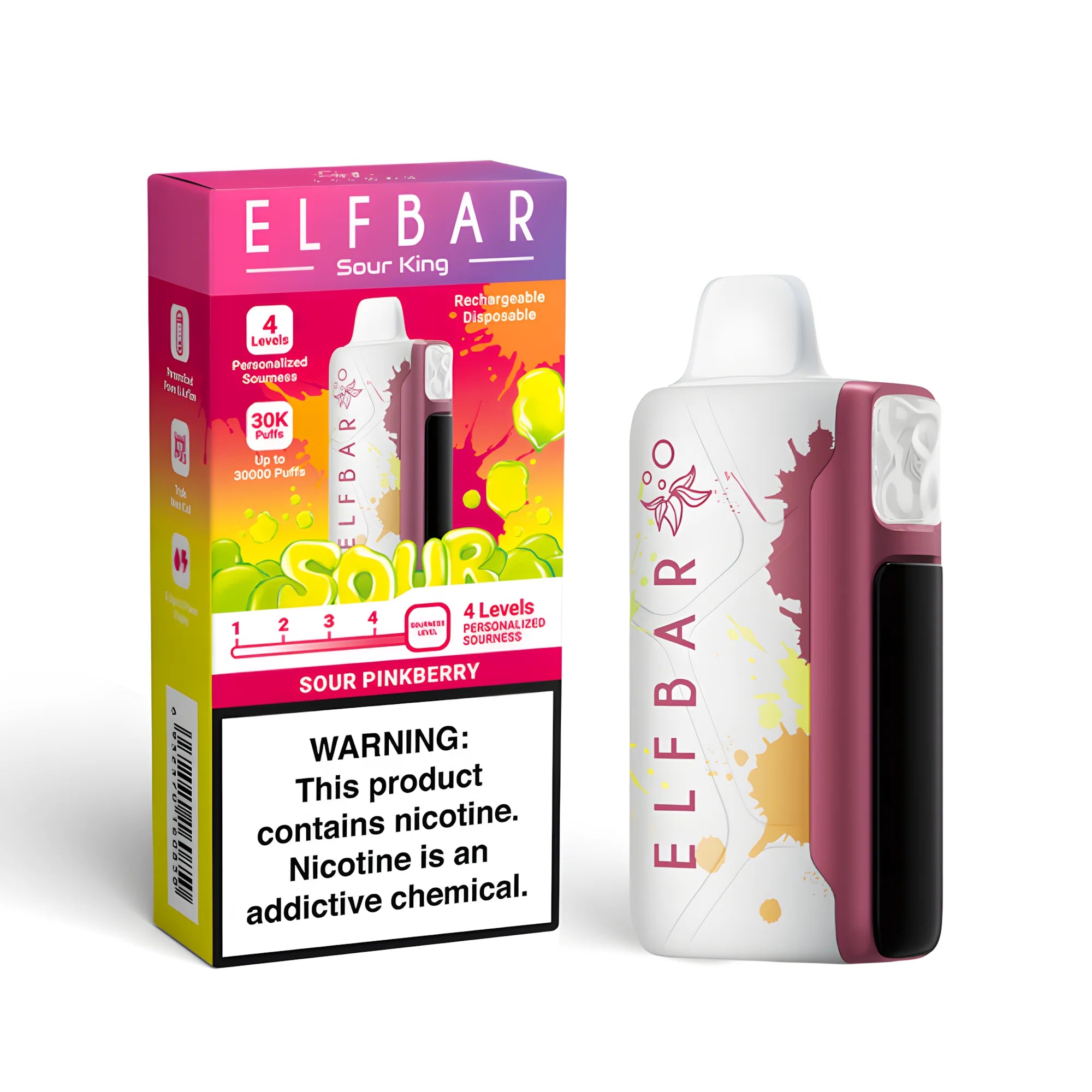 ELF BAR Sour King 40000 Sour Pinkberry 5% - product photo