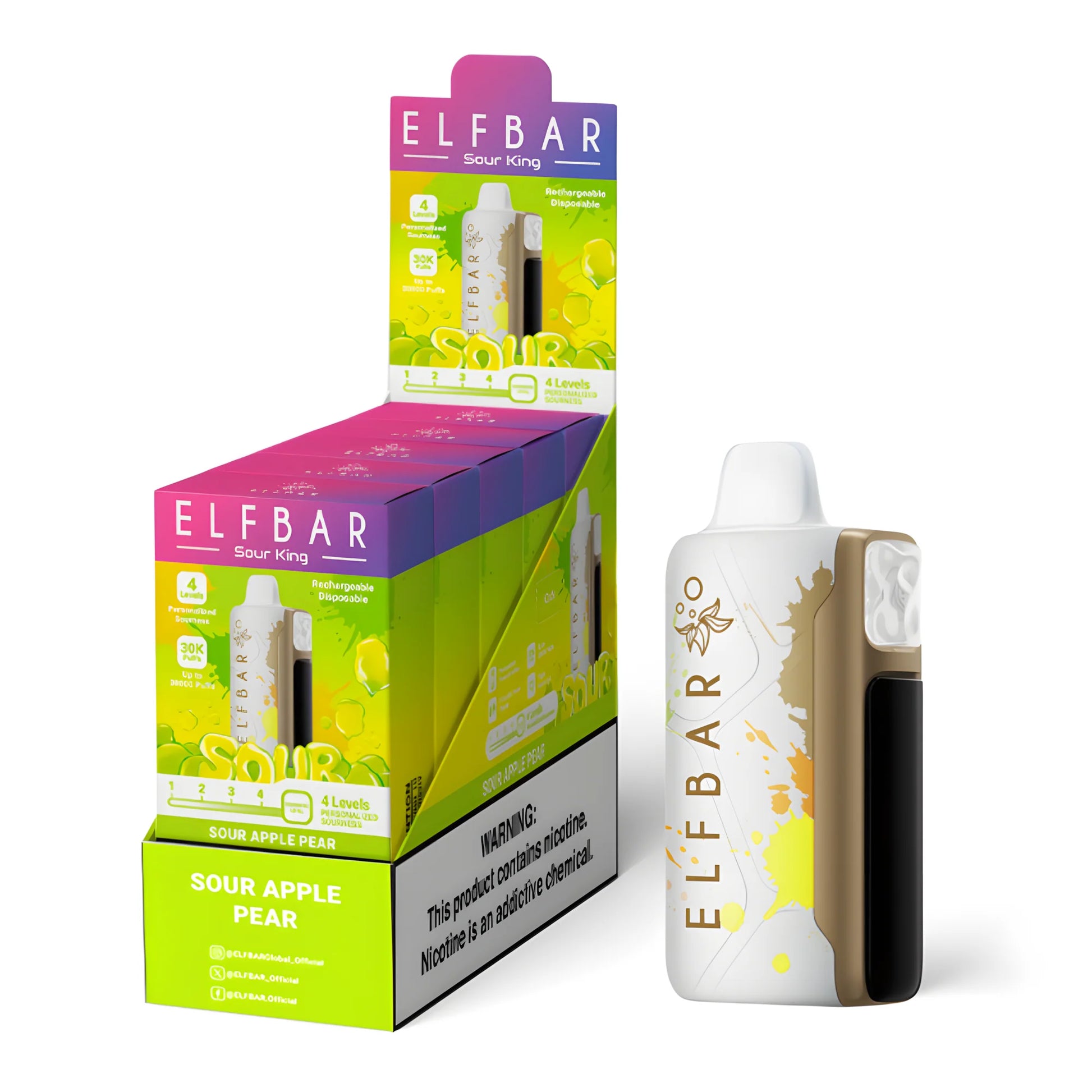 ELF BAR Sour King 40000 Sour Apple Pear 5% - packaging