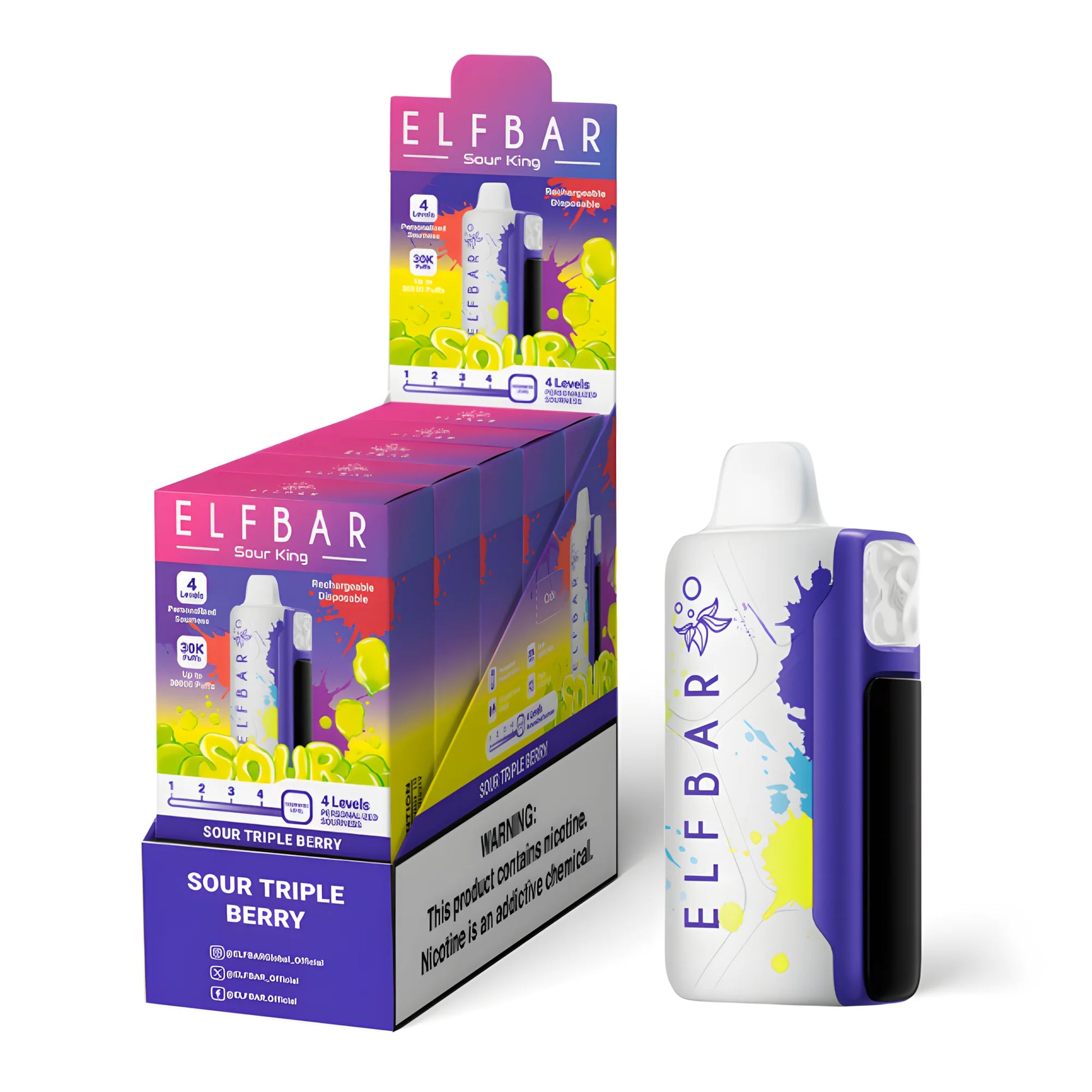 ELF BAR Sour King 40000 Sour Triple Berry 5% - packaging