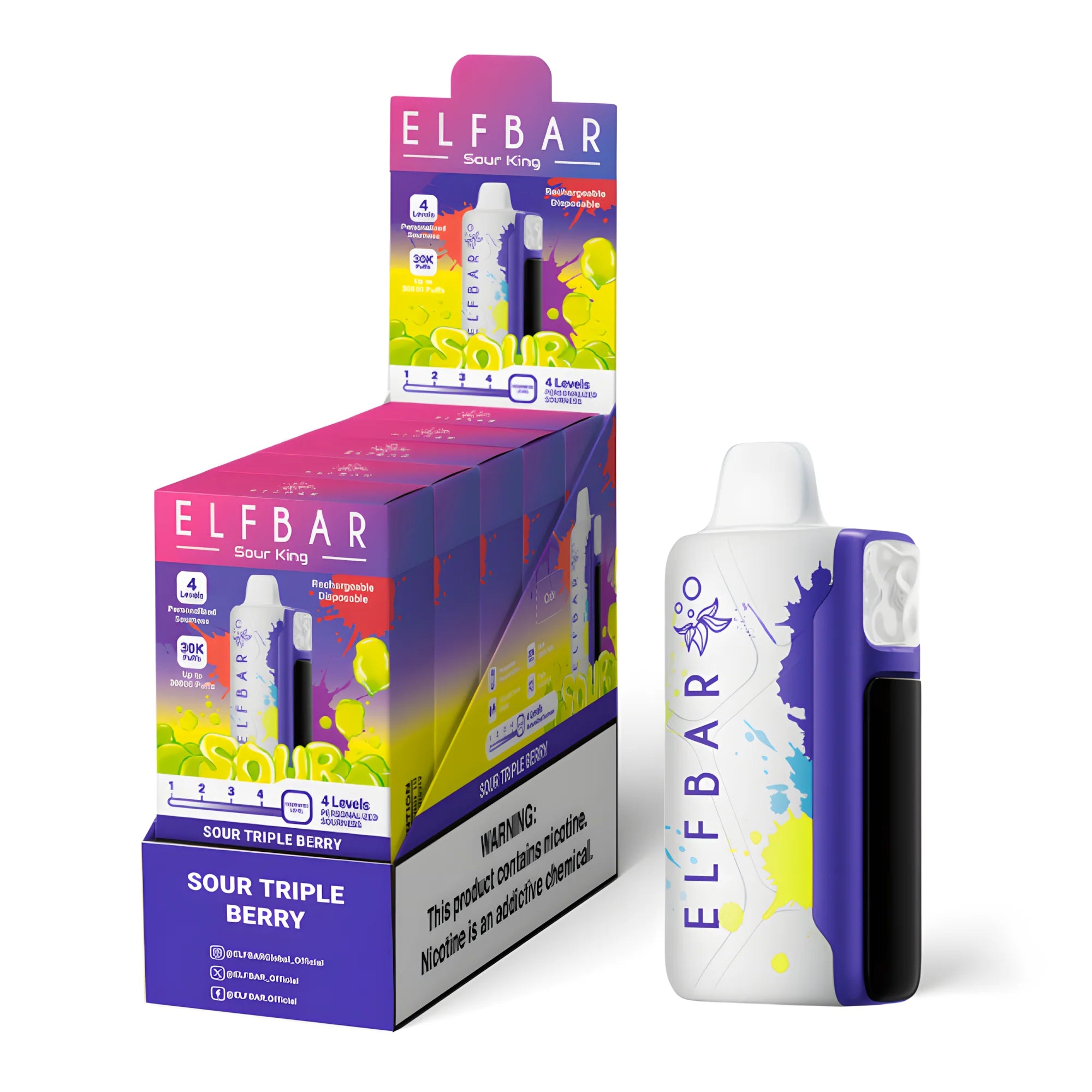 ELF BAR Sour King 40000 Sour Triple Berry 5% - packaging