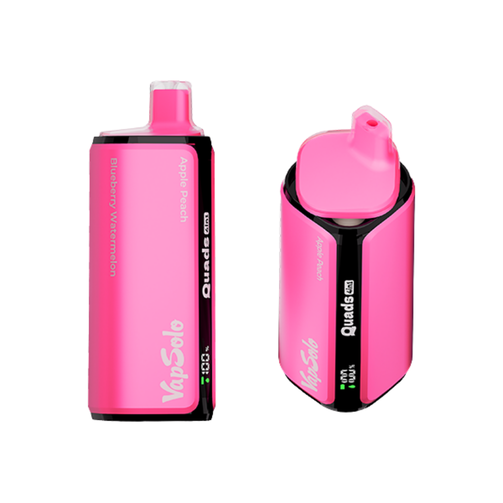 VAPSOLO QUADS 80000 Apple Peach & Blueberry Watermelon & Dragon Fruit Banana Cherry & Solo1 5% – termékfotó