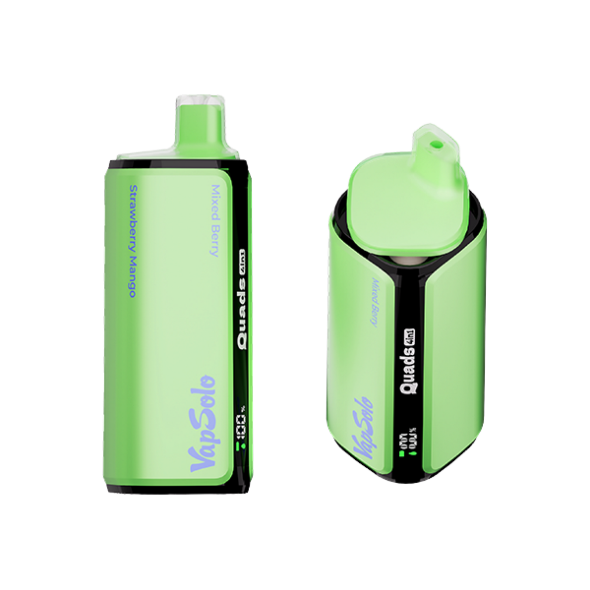 VAPSOLO QUADS 80000 Mixed Berry & Strawberry Mango & Peach Iced Tea Green Grape Grapefruit Green Tea & Peach Iced Tea 5% – termékfotó