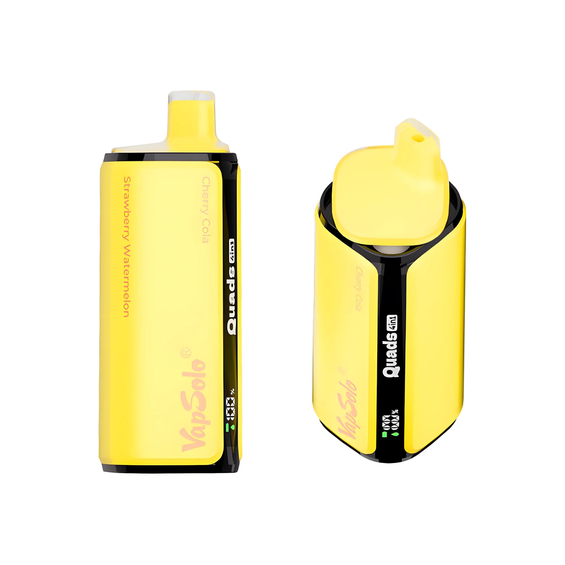 VAPSOLO QUADS 80000 Strawberry Watermelon & Cherry Cola & Juicy Peach Ice & Grapefruit Refresher 5% - product photo