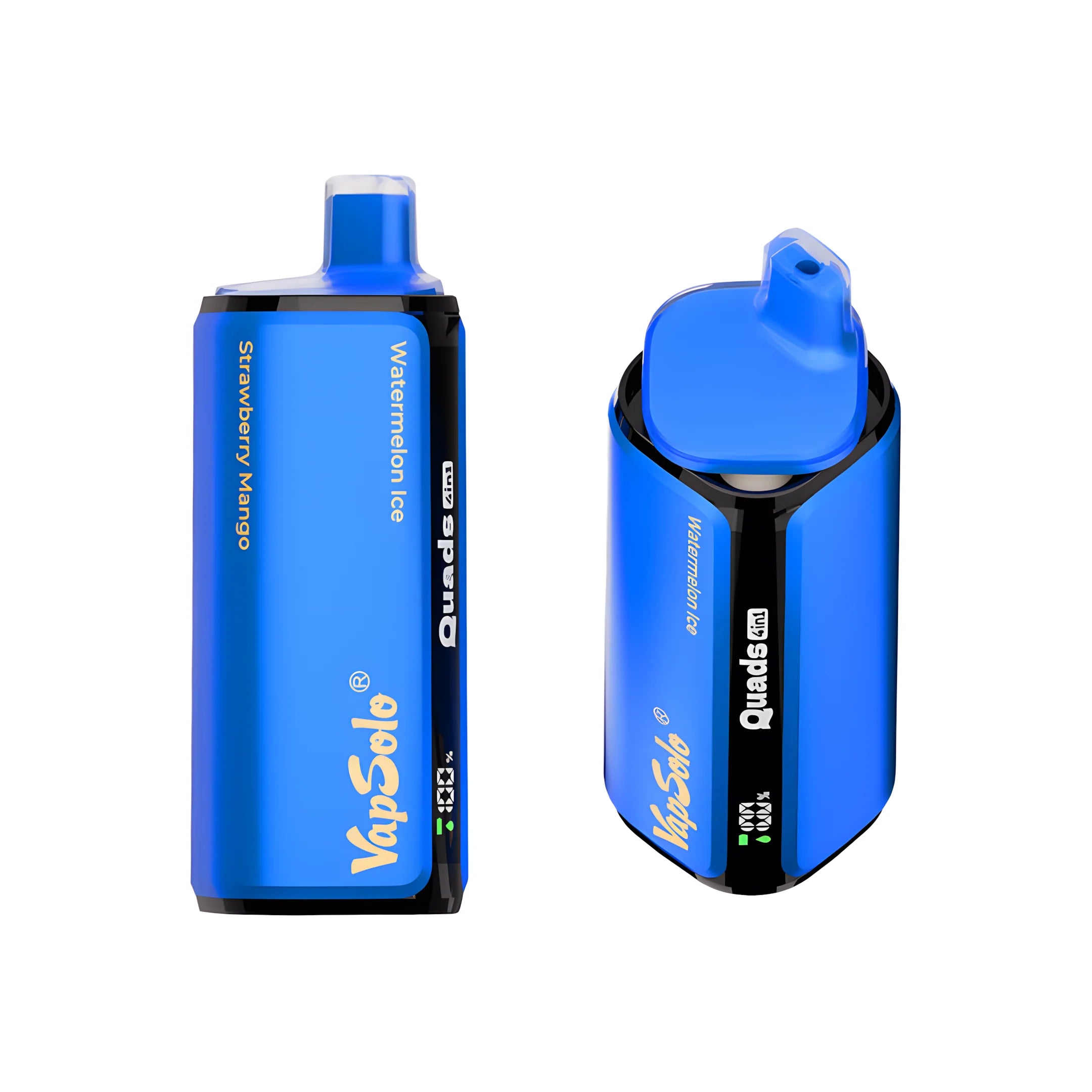 VAPSOLO QUADS 80000 Watermelon Ice & Strawberry Mango & Blueberry Ice & Fizzy Cherry 5% - product photo