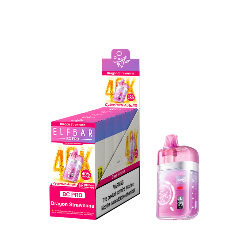 Elf Bar BC40000 Pro Dragon Strawnana 5% - packaging