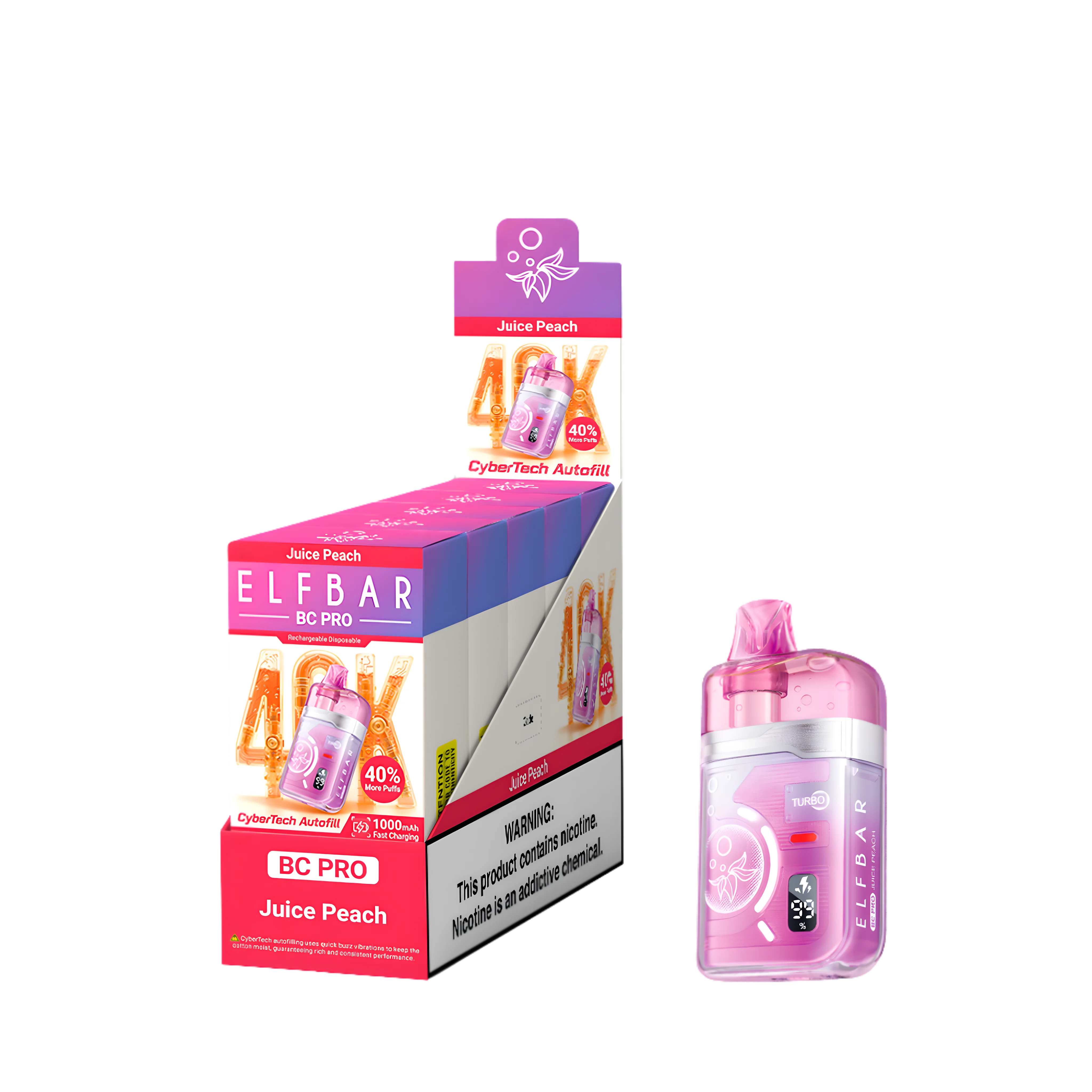 Elf Bar BC40000 Pro Juice Peach 5% - product photo