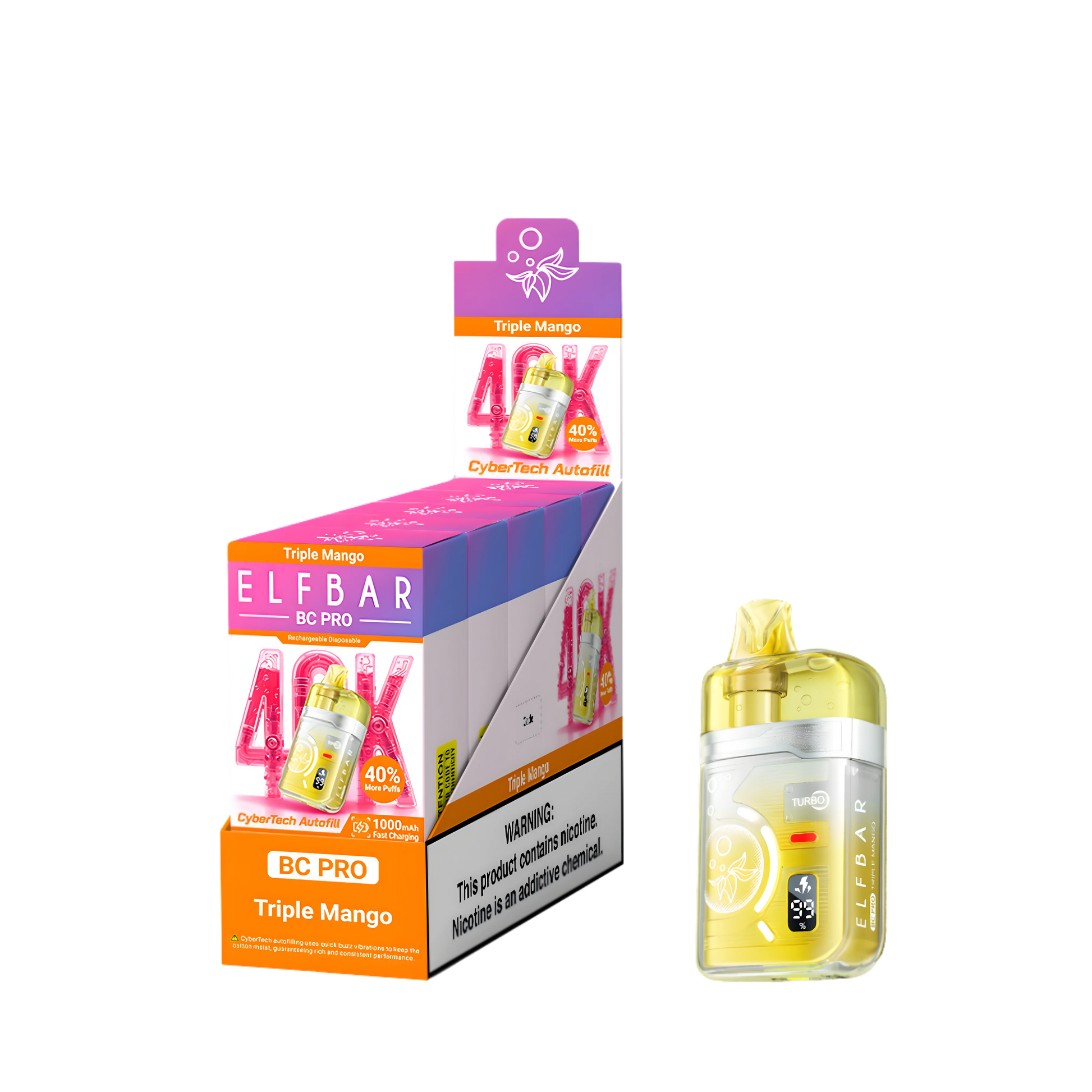 Elf Bar BC40000 Pro Triple Mango 5% - packaging