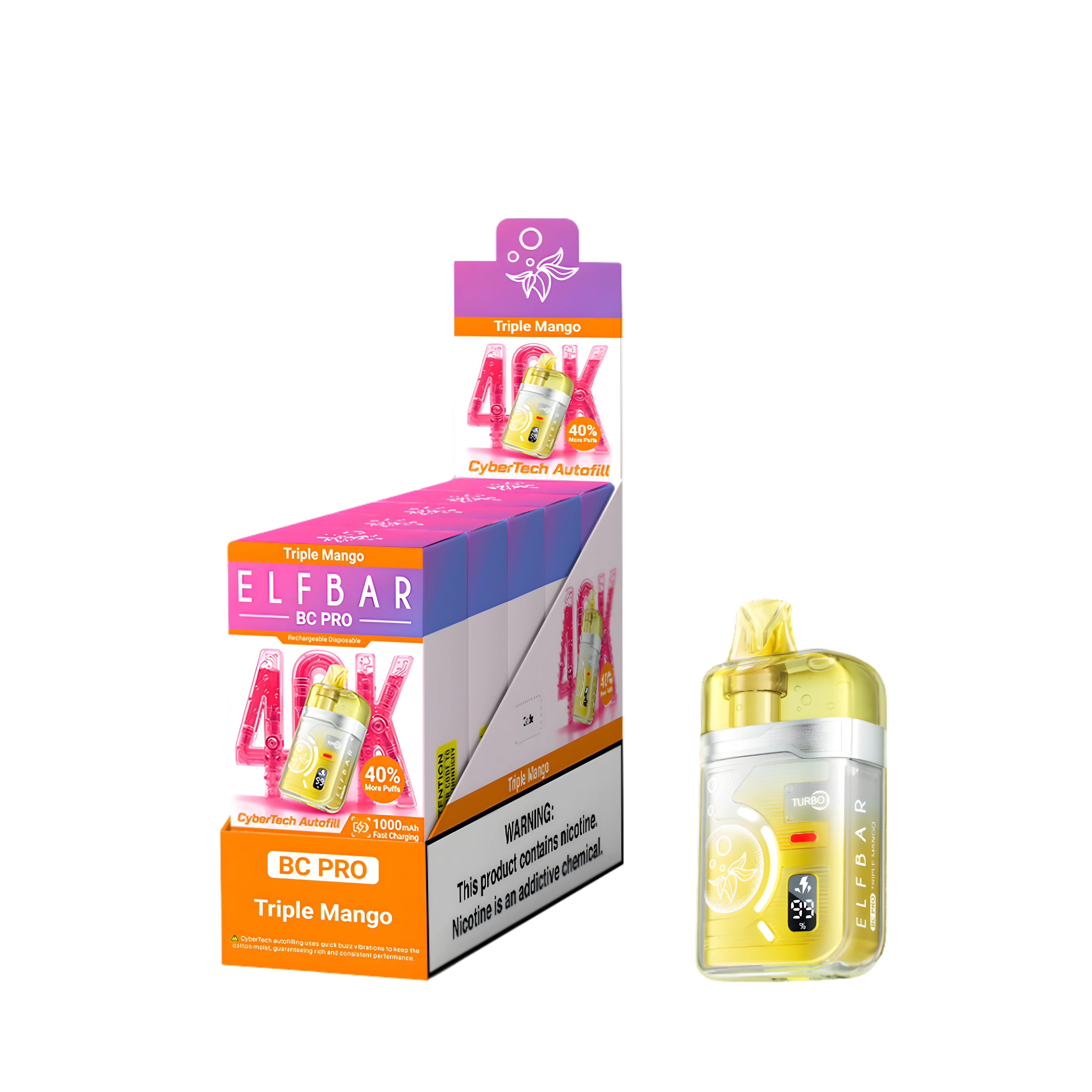 Elf Bar BC40000 Pro Triple Mango 5% - packaging