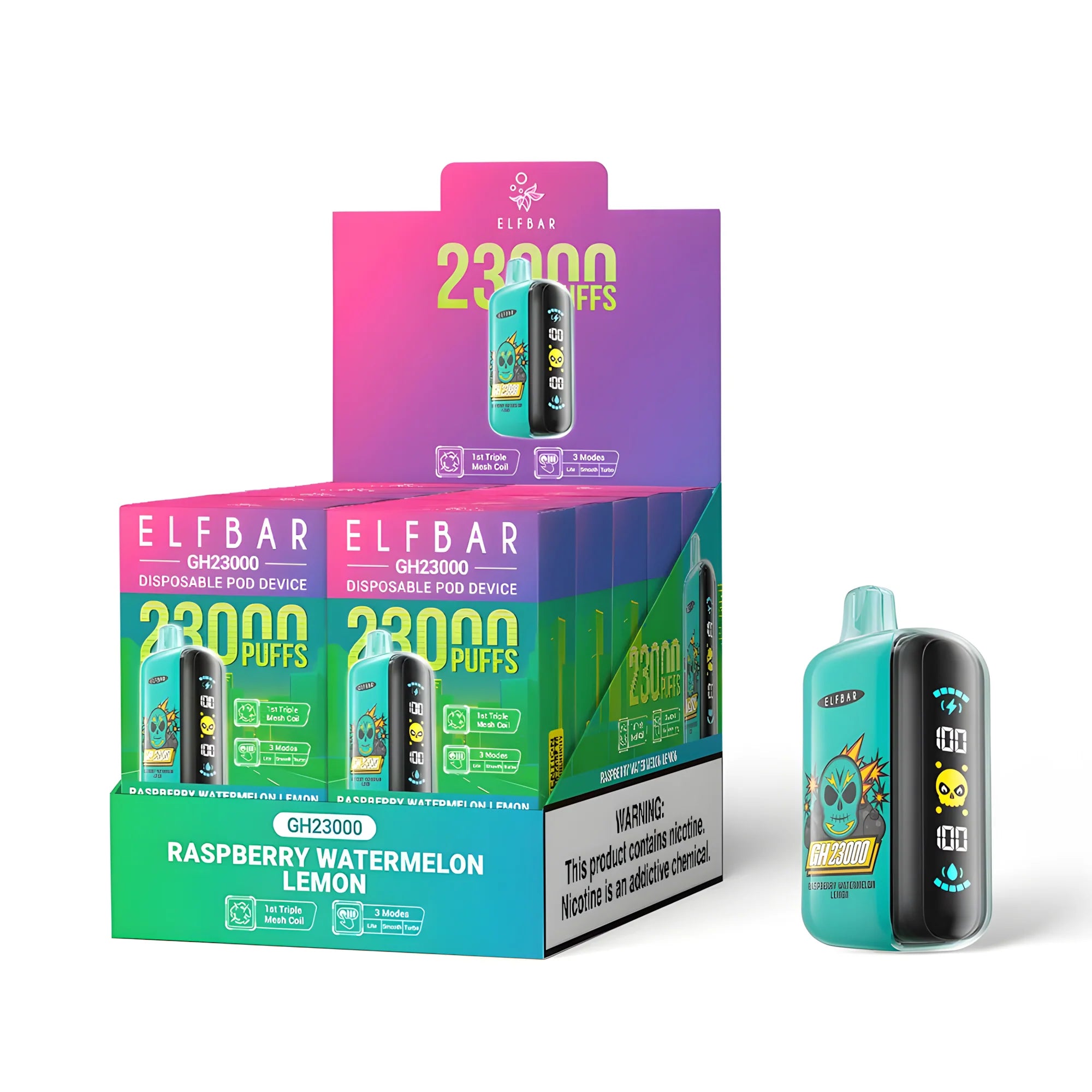 Elf Bar GH23000 Raspberry Watermelon Lemon 5% - packaging