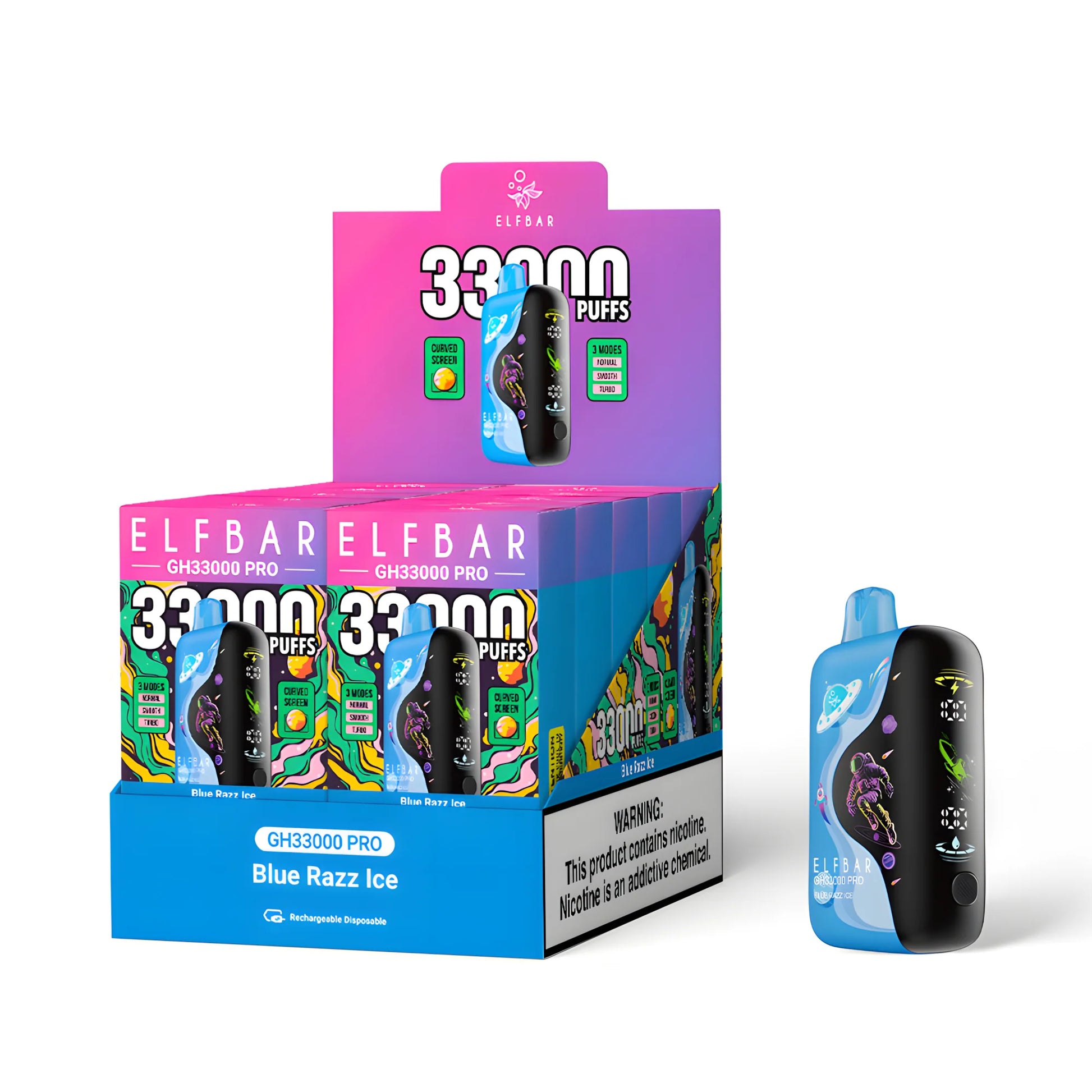 ELF BAR GH33000 PRO Blue Razz Ice 5% - packaging