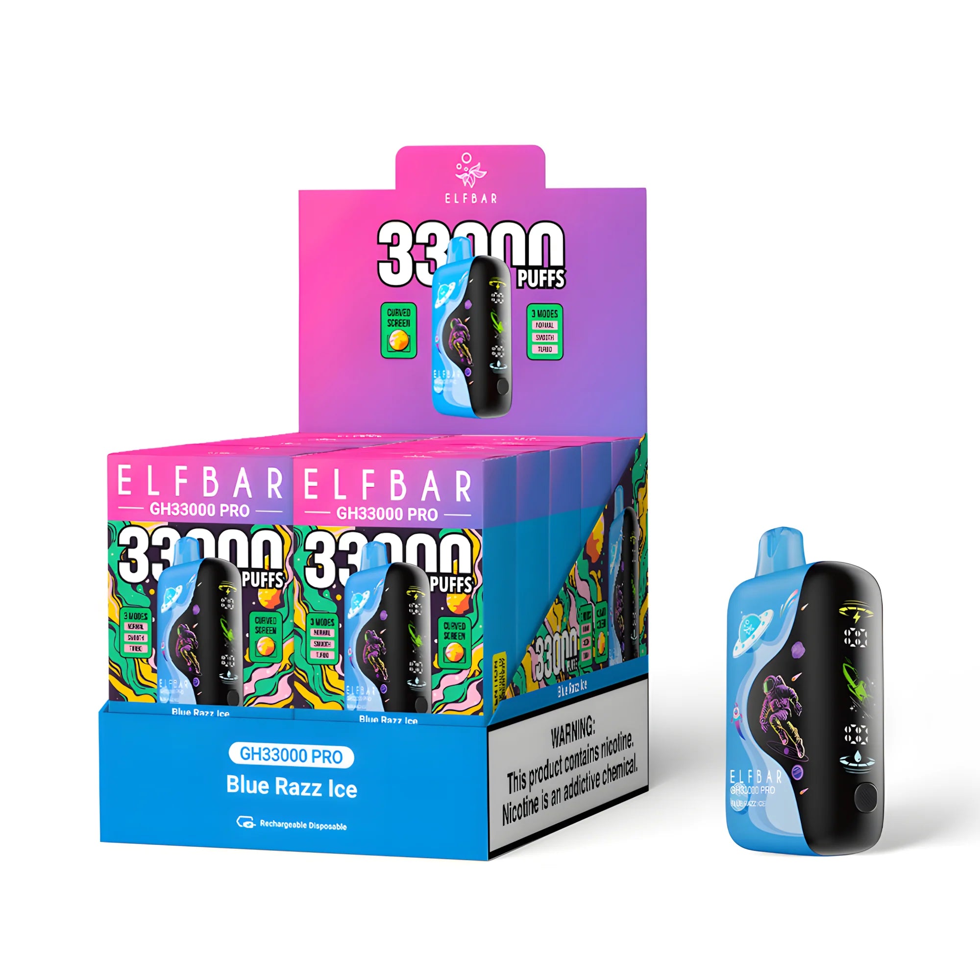 ELF BAR GH33000 PRO Blue Razz Ice 5% - packaging