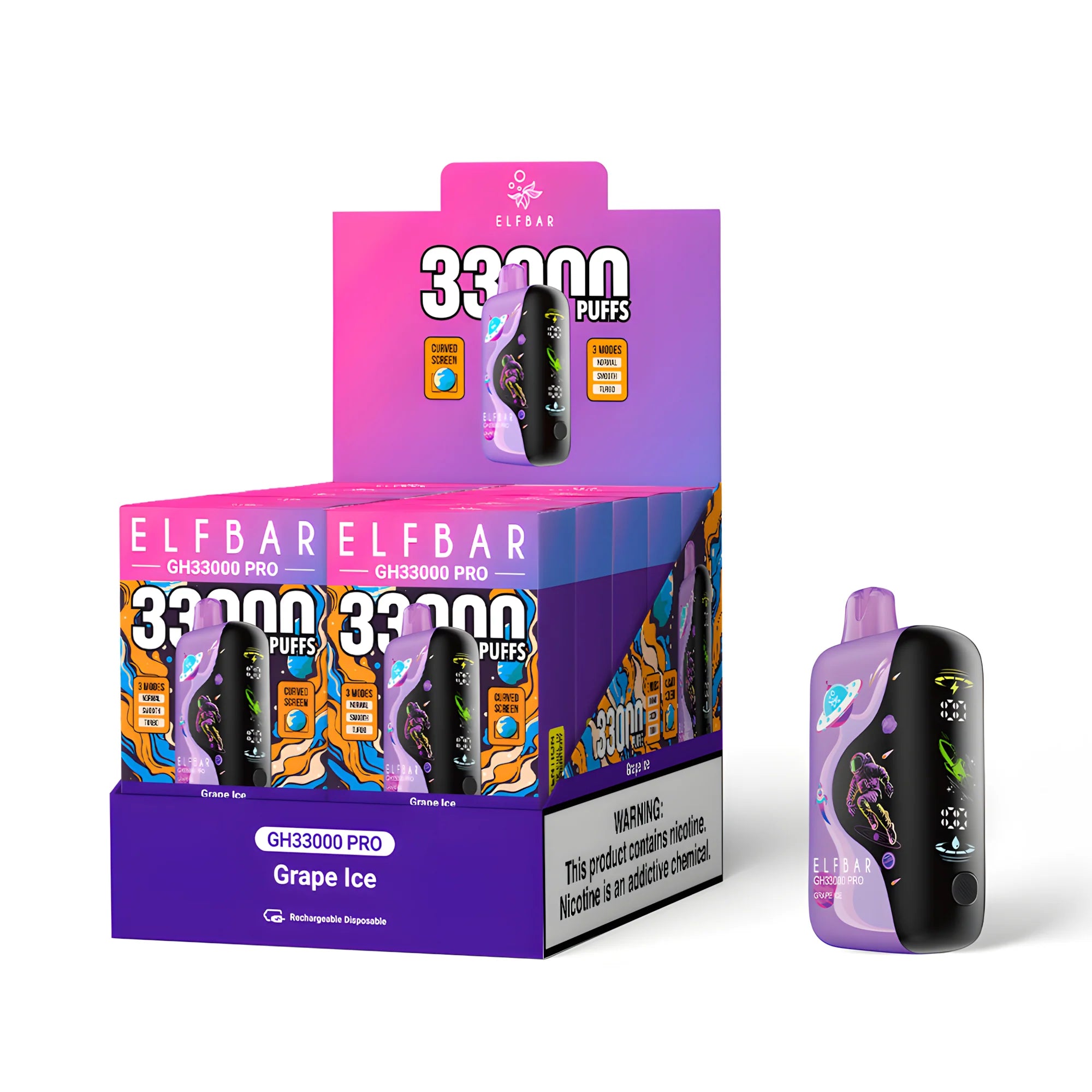 ELF BAR GH33000 PRO Grape Ice 5% - packaging