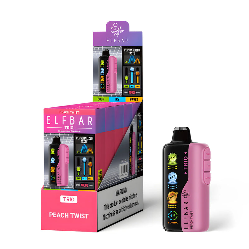 ELF BAR Trio 40000 Peach Twist 5% nicotine - packaging (large box)