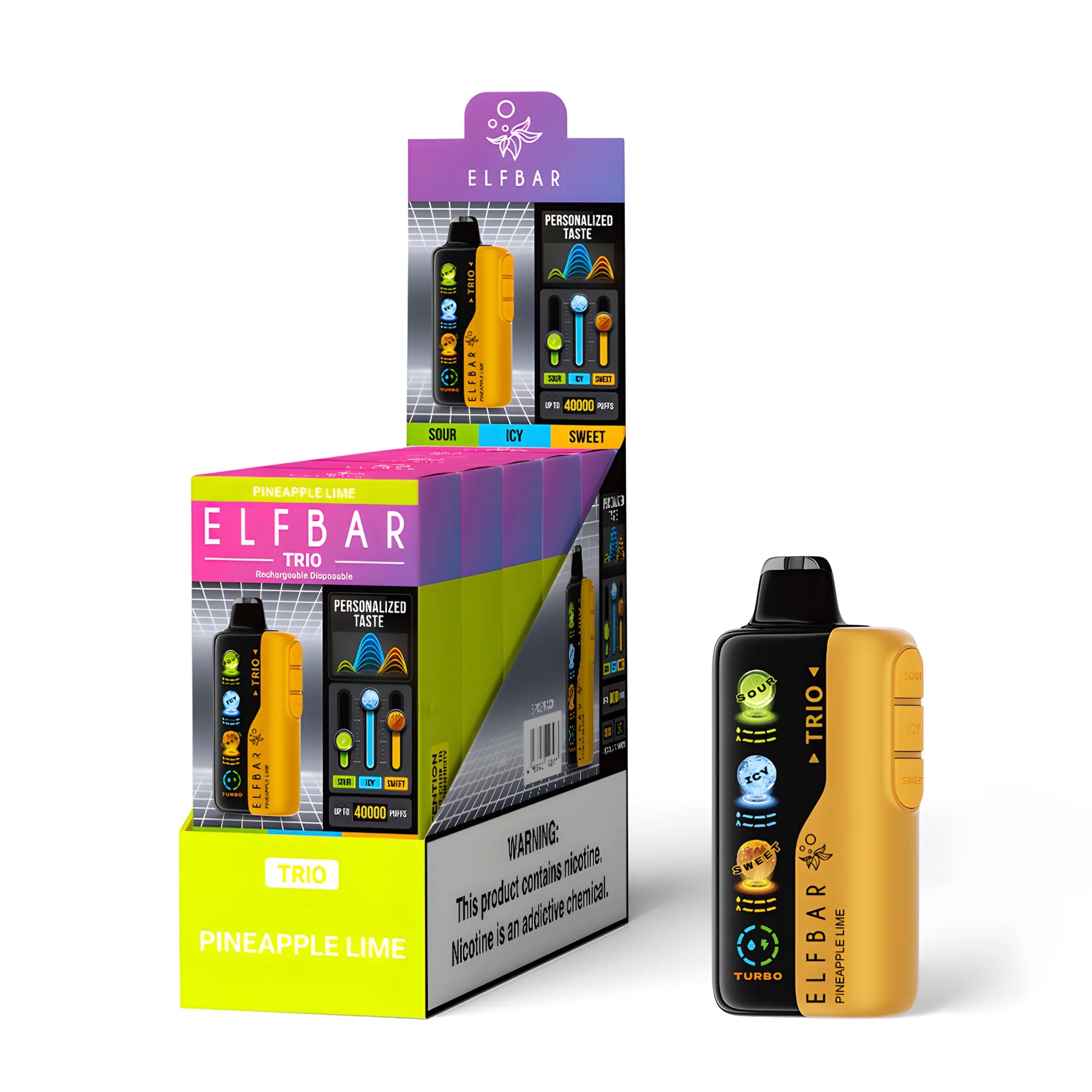 ELF BAR Trio 40000 Pineapple Lime 5% nicotine - packaging (large box)