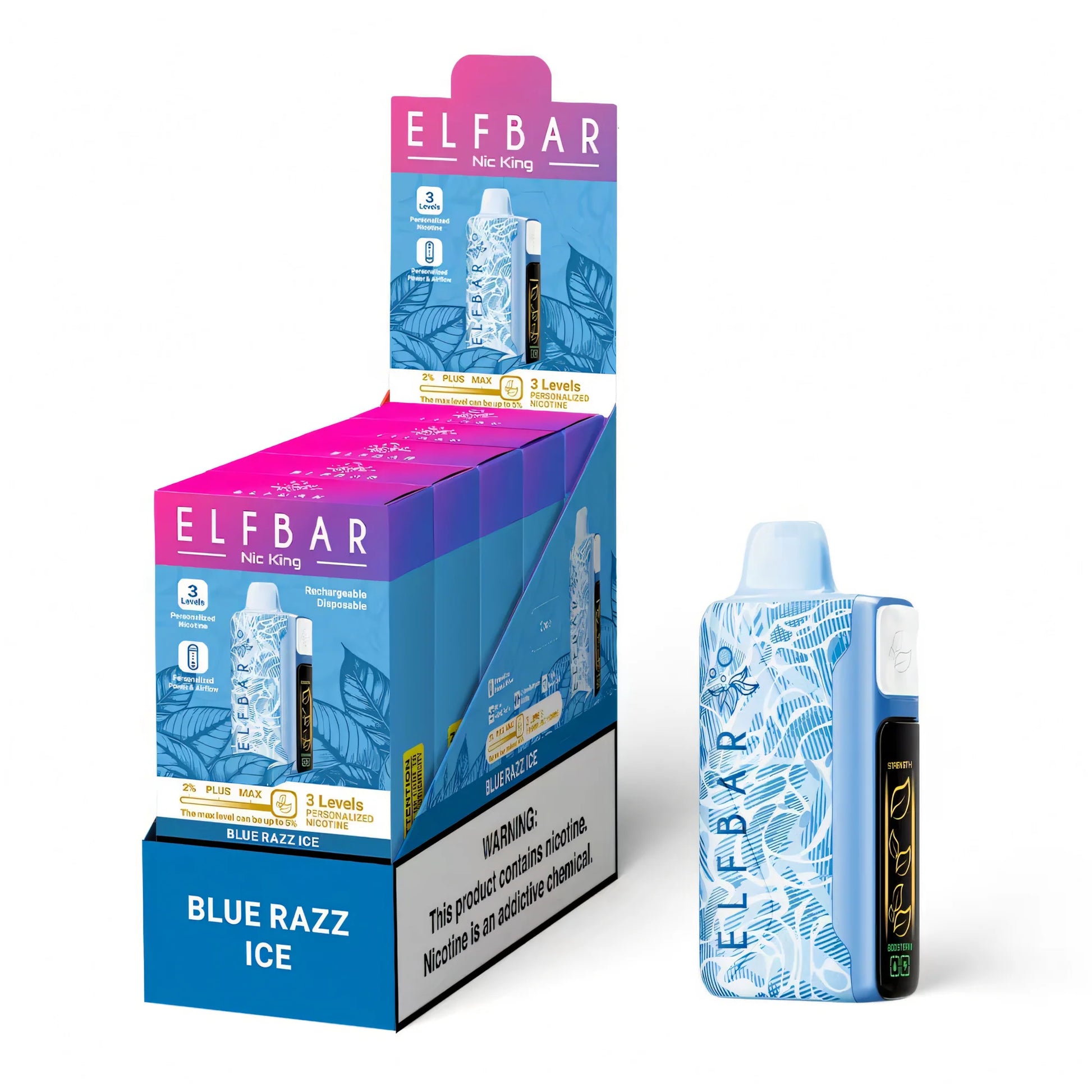 ELF BAR Nicotine King 40000 Blue Razz Ice - product photo