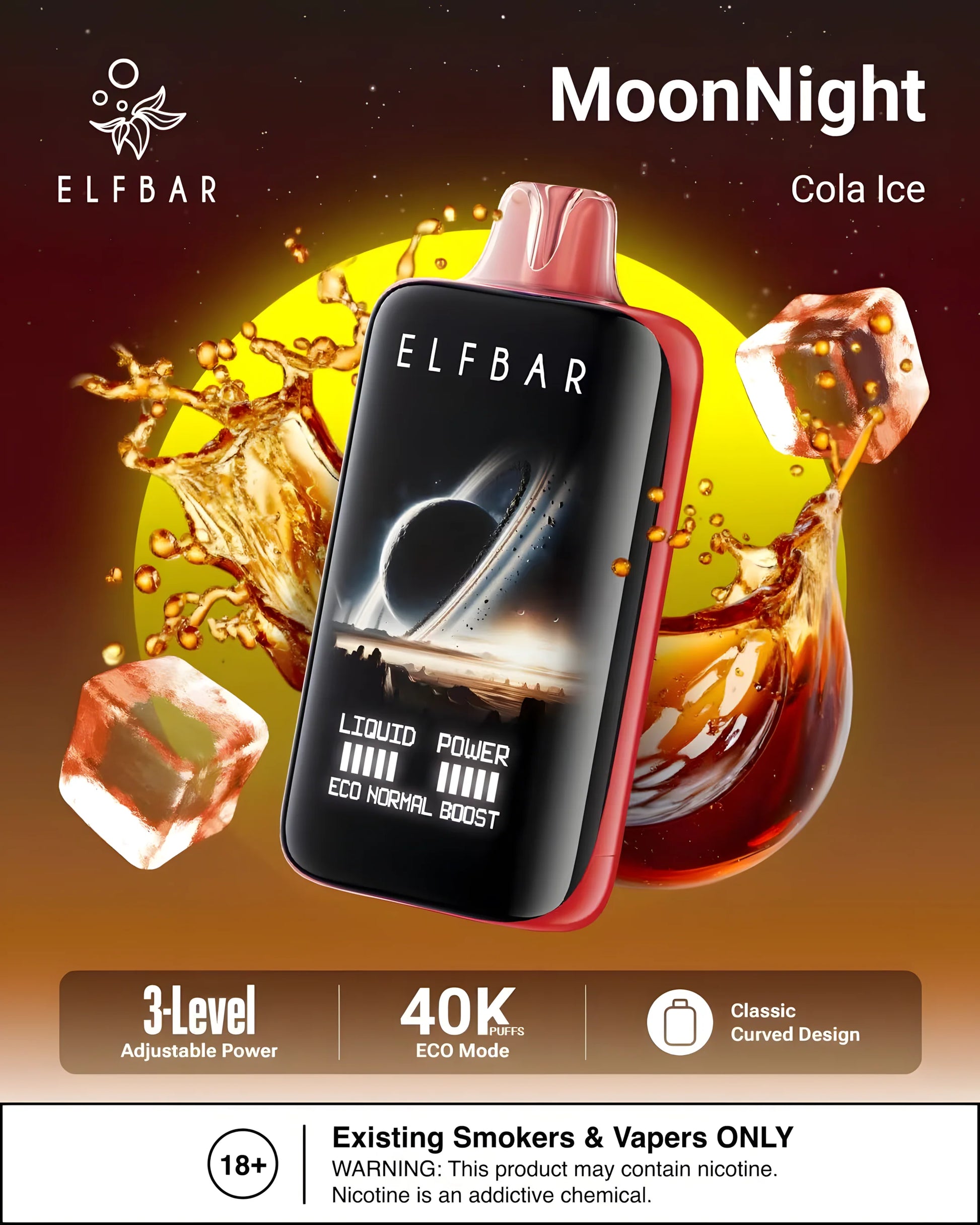 ELF BAR MOON NIGHT 40000 Cola Ice 5% - product photo