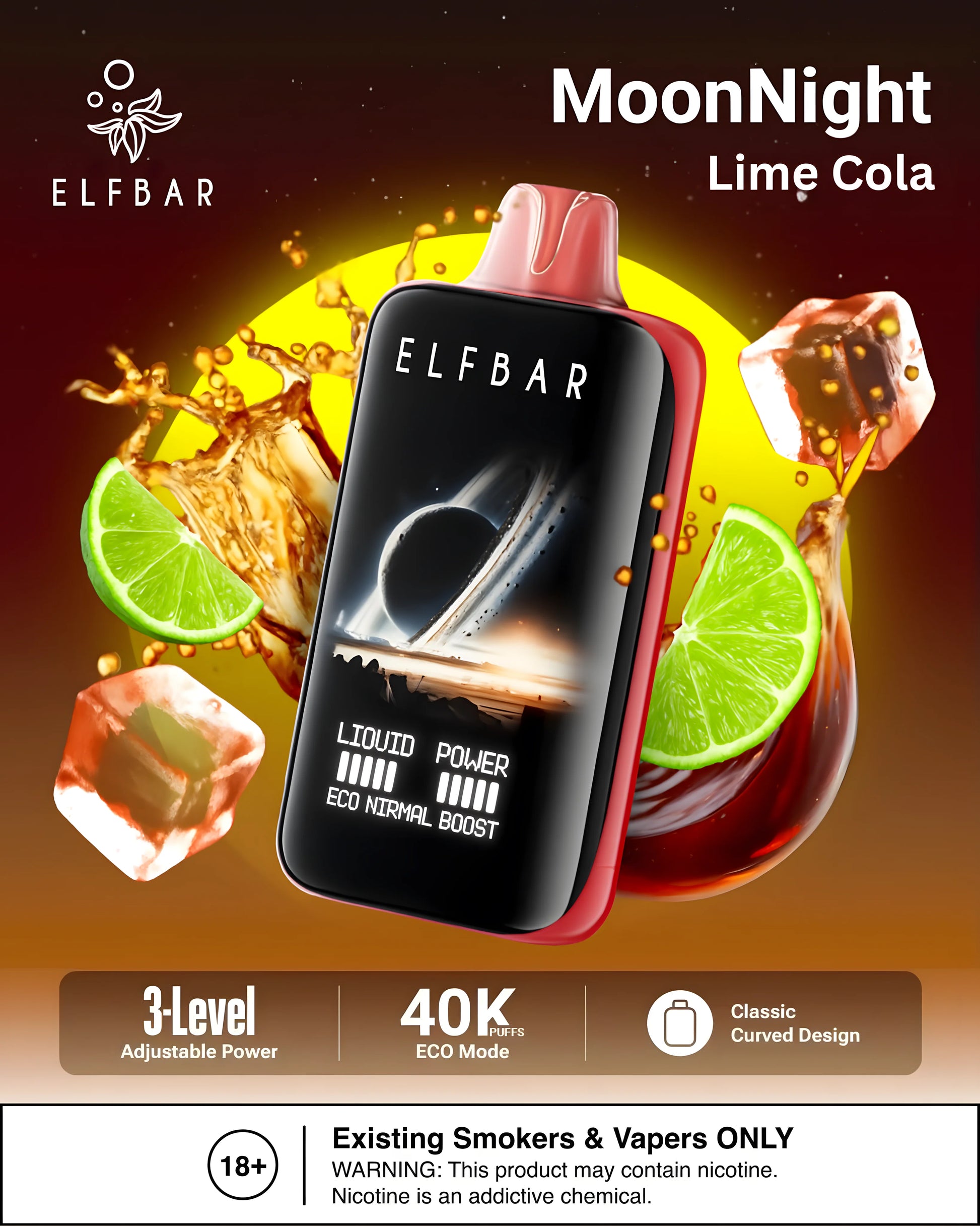 ELF BAR MOON NIGHT 40000 Lime Cola 5% - product photo