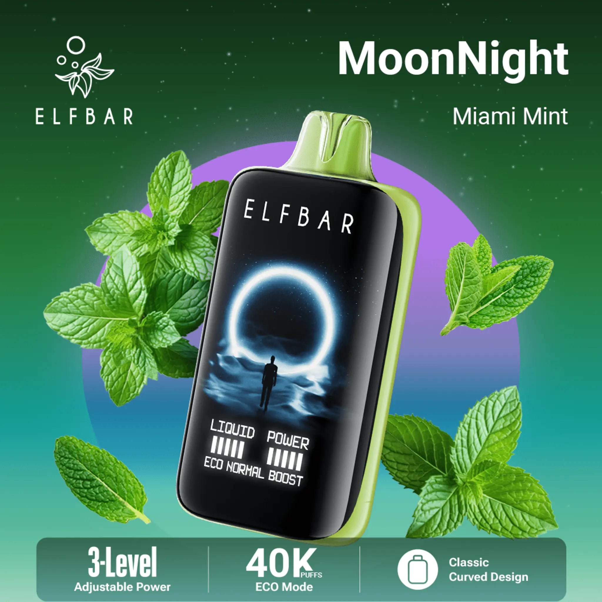 ELF BAR MOON NIGHT 40000 Miami Mint 5% Nicotine