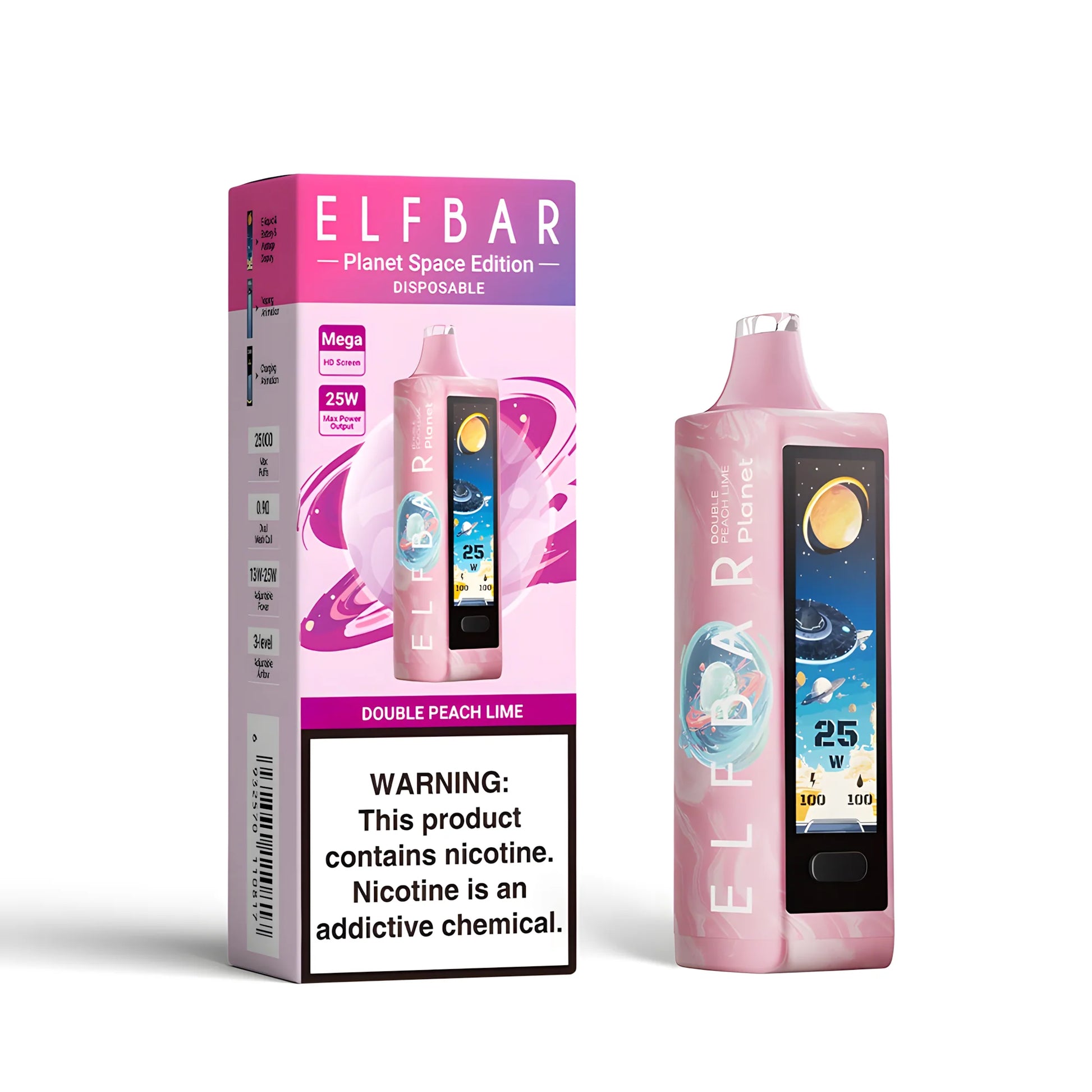 ELF BAR Planet 25000 Double Peach Lime 5% - product photo