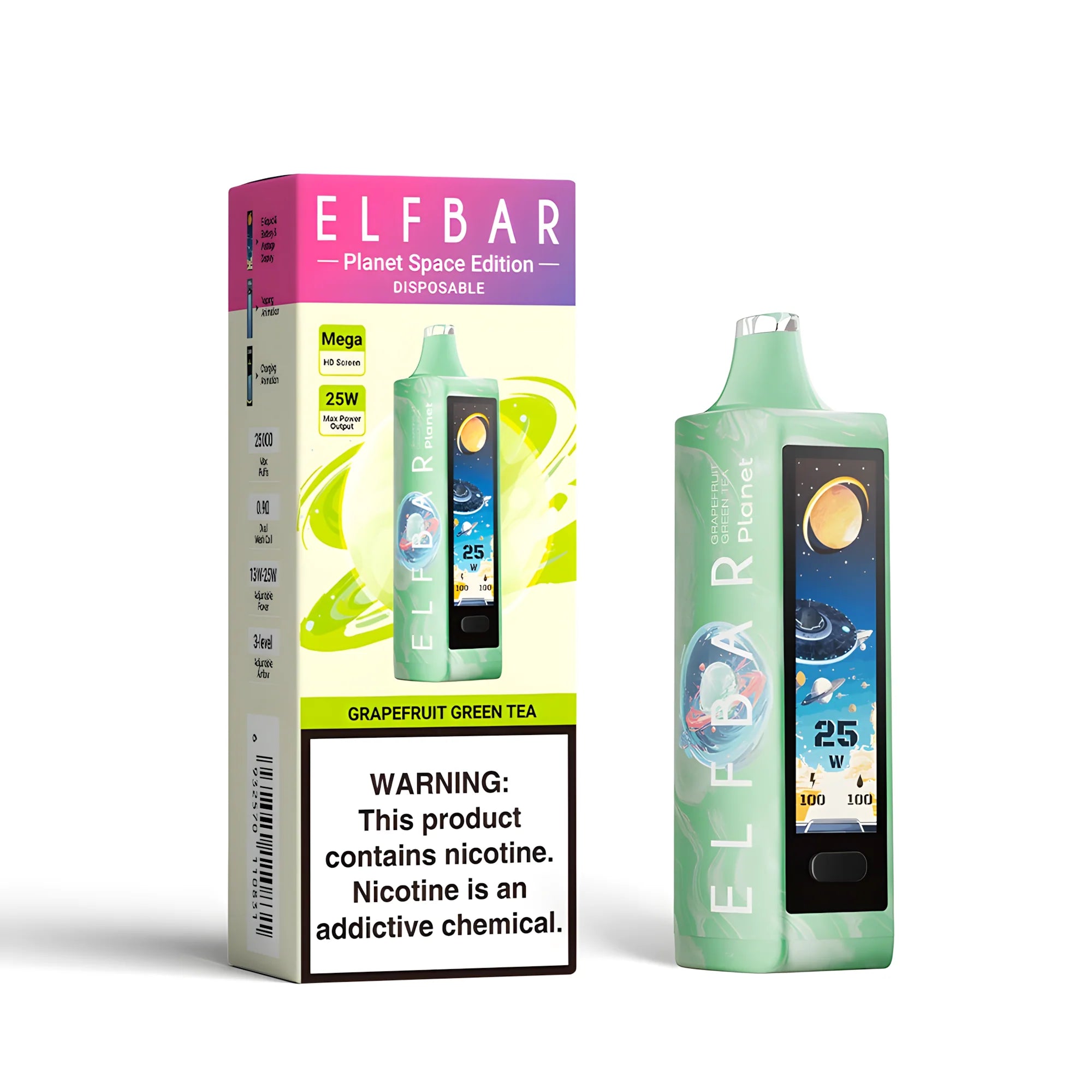 ELF BAR Planet 25000 Grapefruit Green Tea 5% - product photo