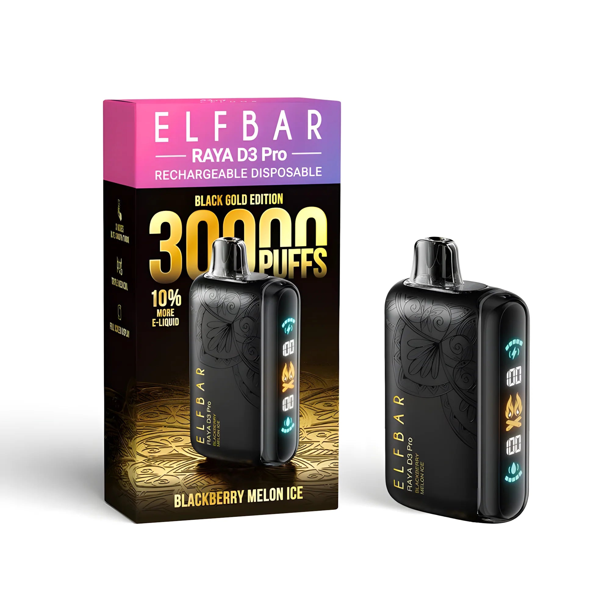 ELF BAR RAYA D3 PRO 30000 Blackberry Melon Ice 5% - product photo