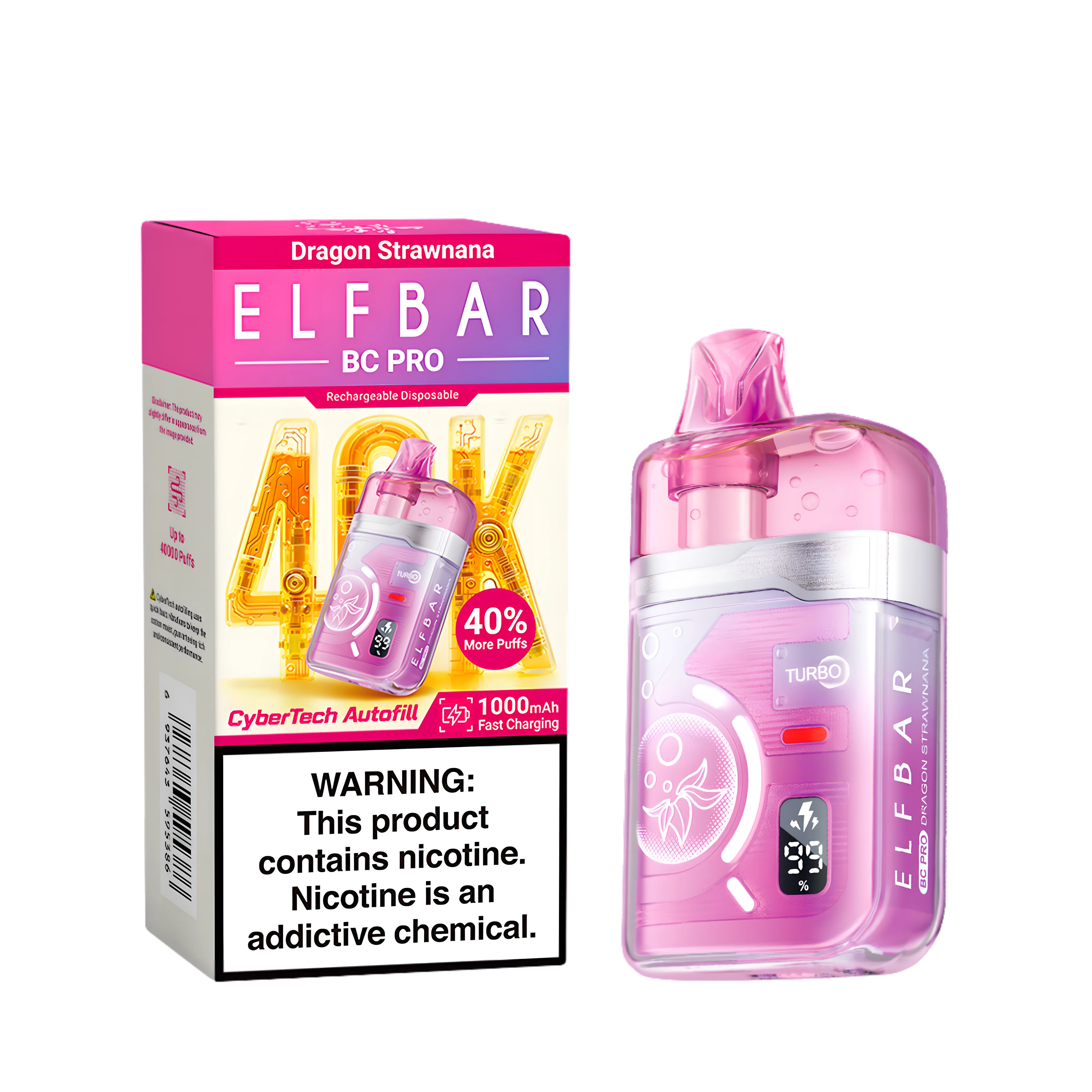 Elf Bar BC40000 Pro Dragon Strawnana 5% - product photo