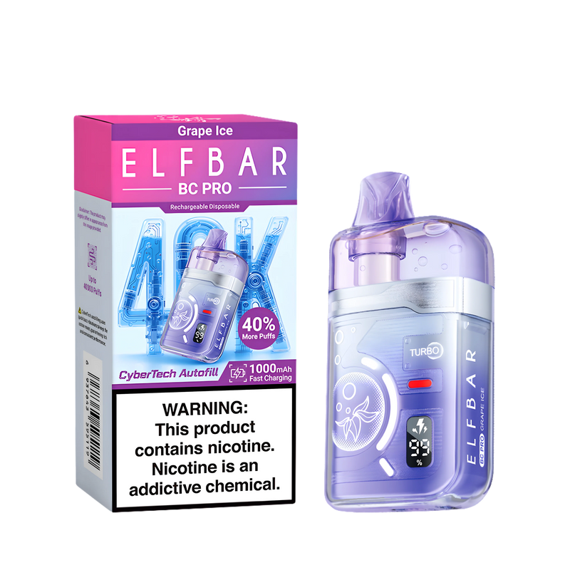 Elf Bar BC40000 Pro Grape Ice 5% - product photo
