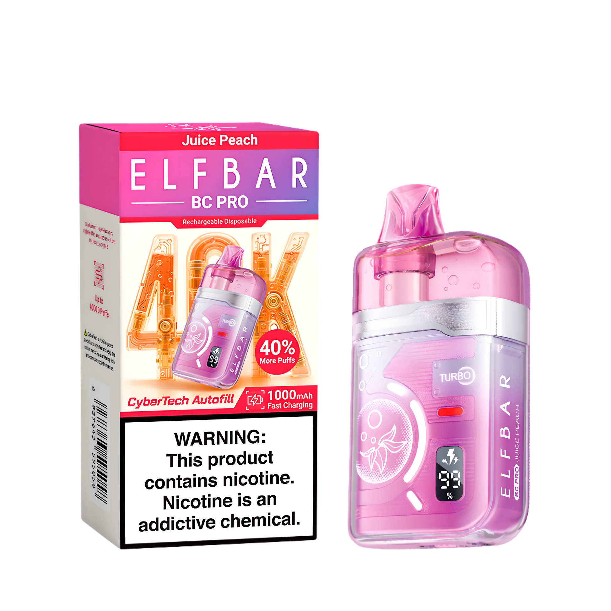Elf Bar BC40000 Pro Juice Peach 5% - packaging