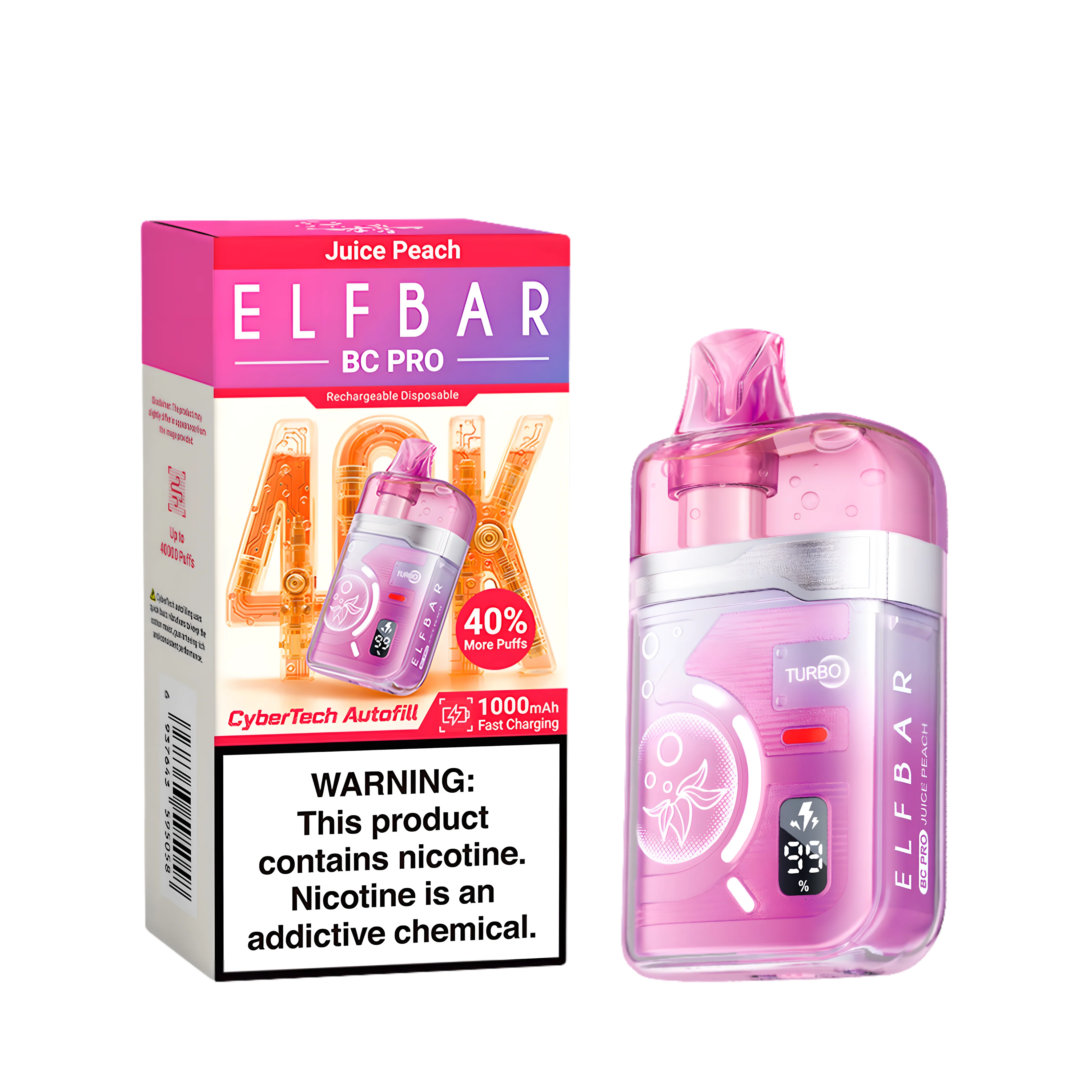 Elf Bar BC40000 Pro Juice Peach 5% - packaging