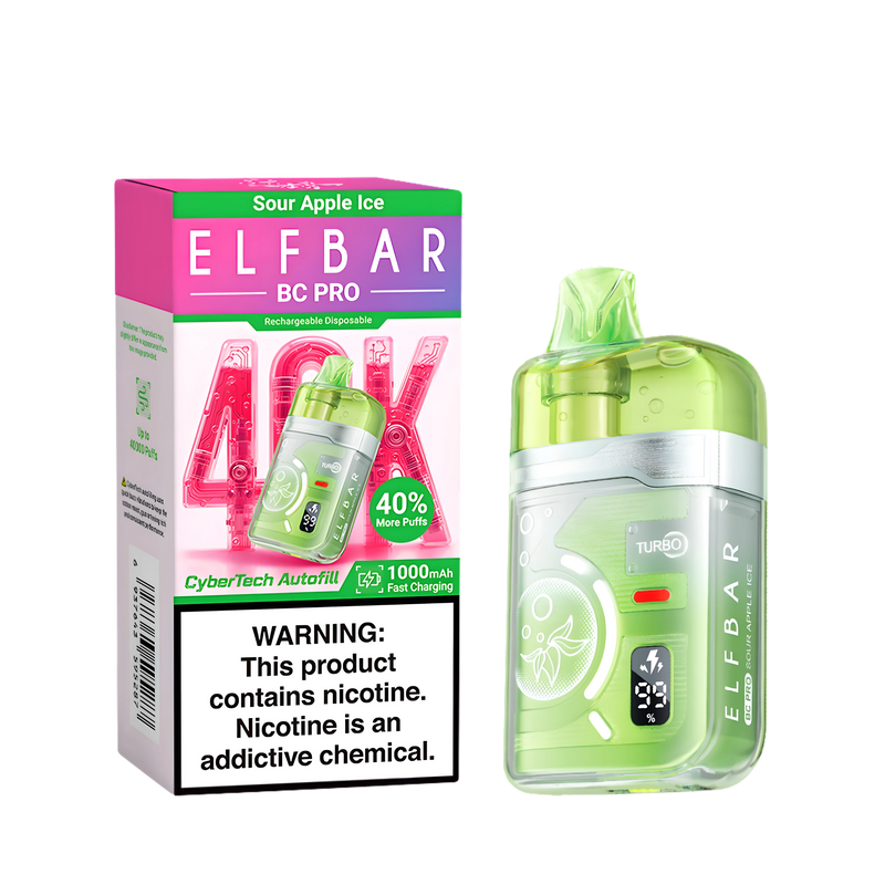 Elf Bar BC40000 Pro Sour Apple Ice 5% - product photo