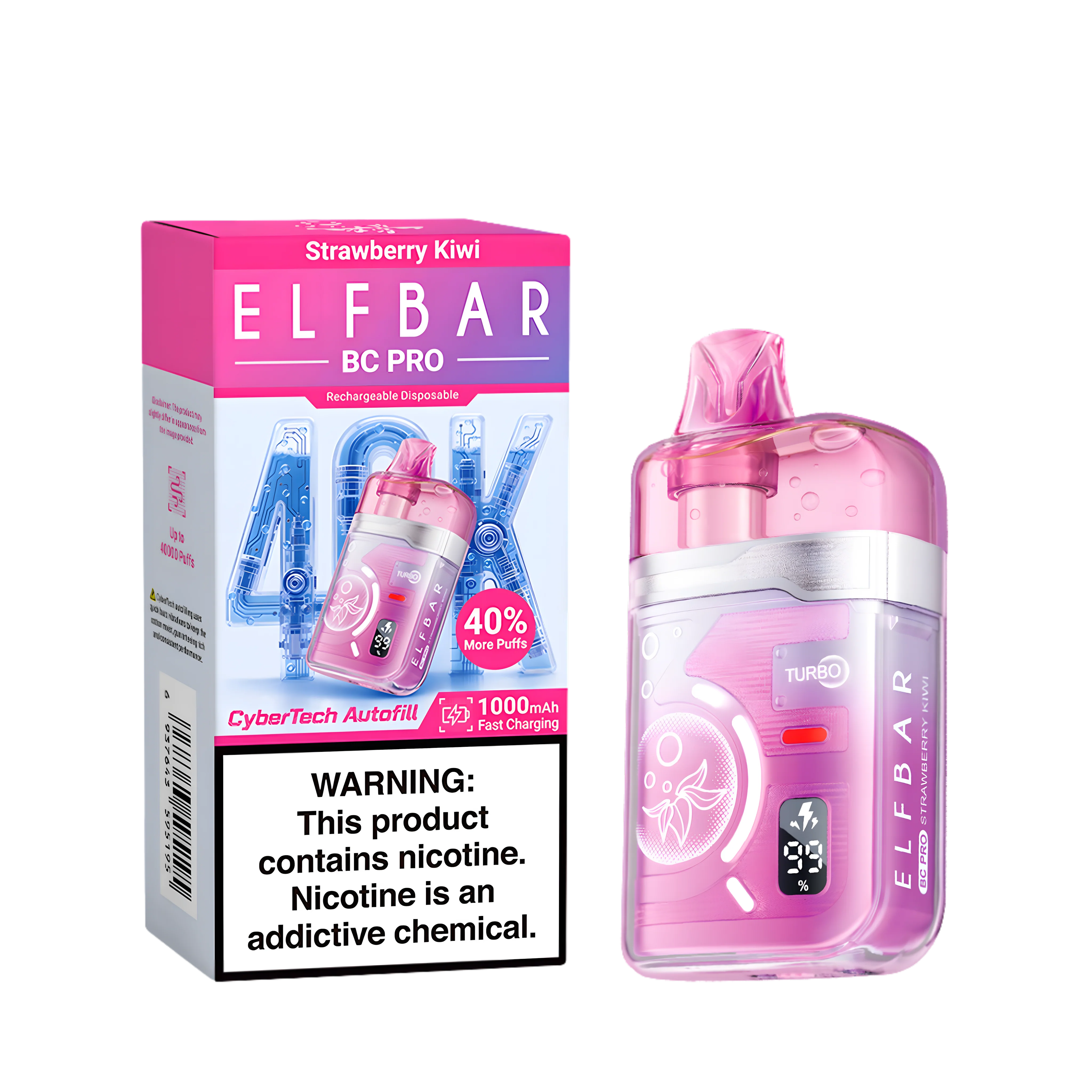 Elf Bar BC40000 Pro Strawberry Kiwi 5% - product photo