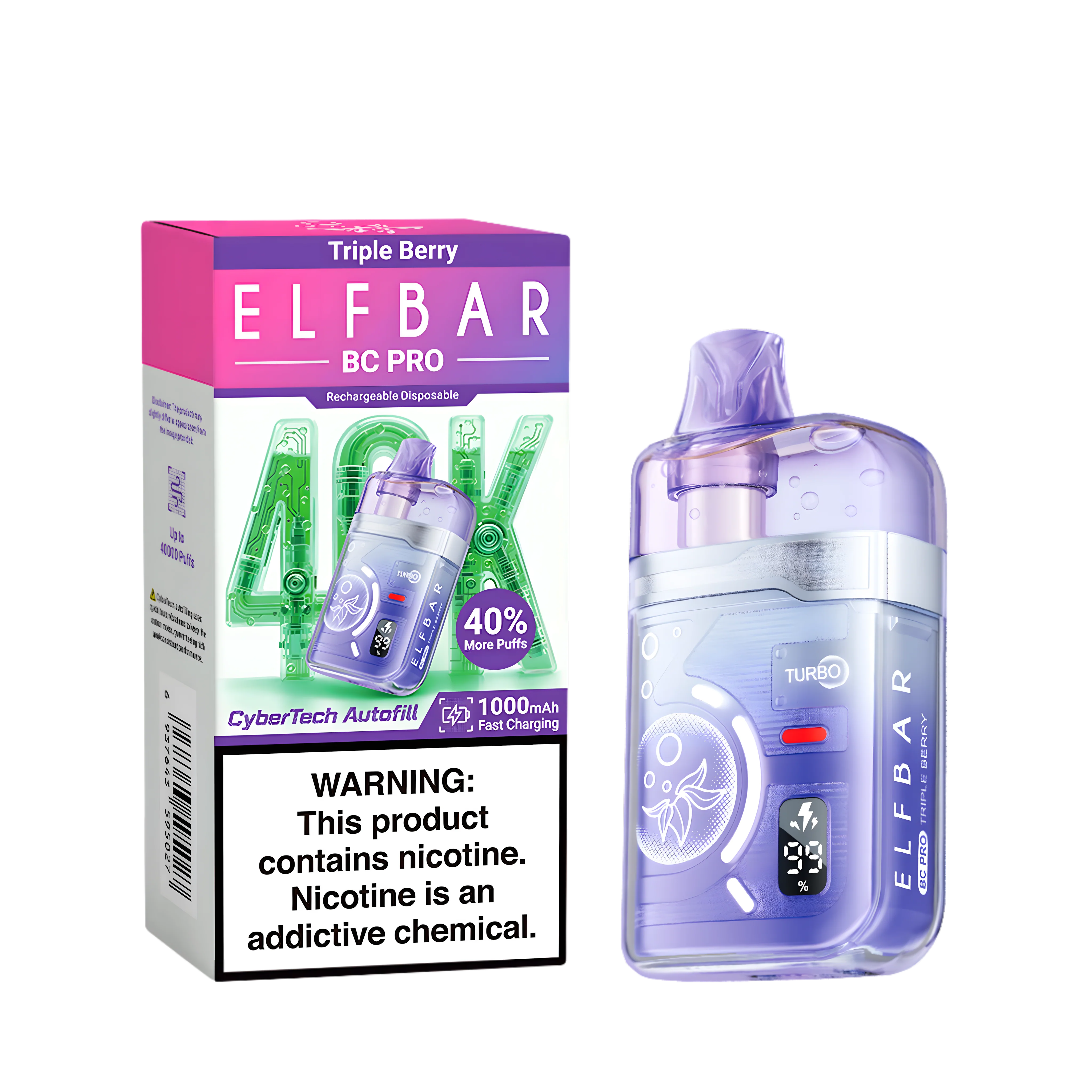 Elf Bar BC40000 Pro Triple Berry 5% - product photo