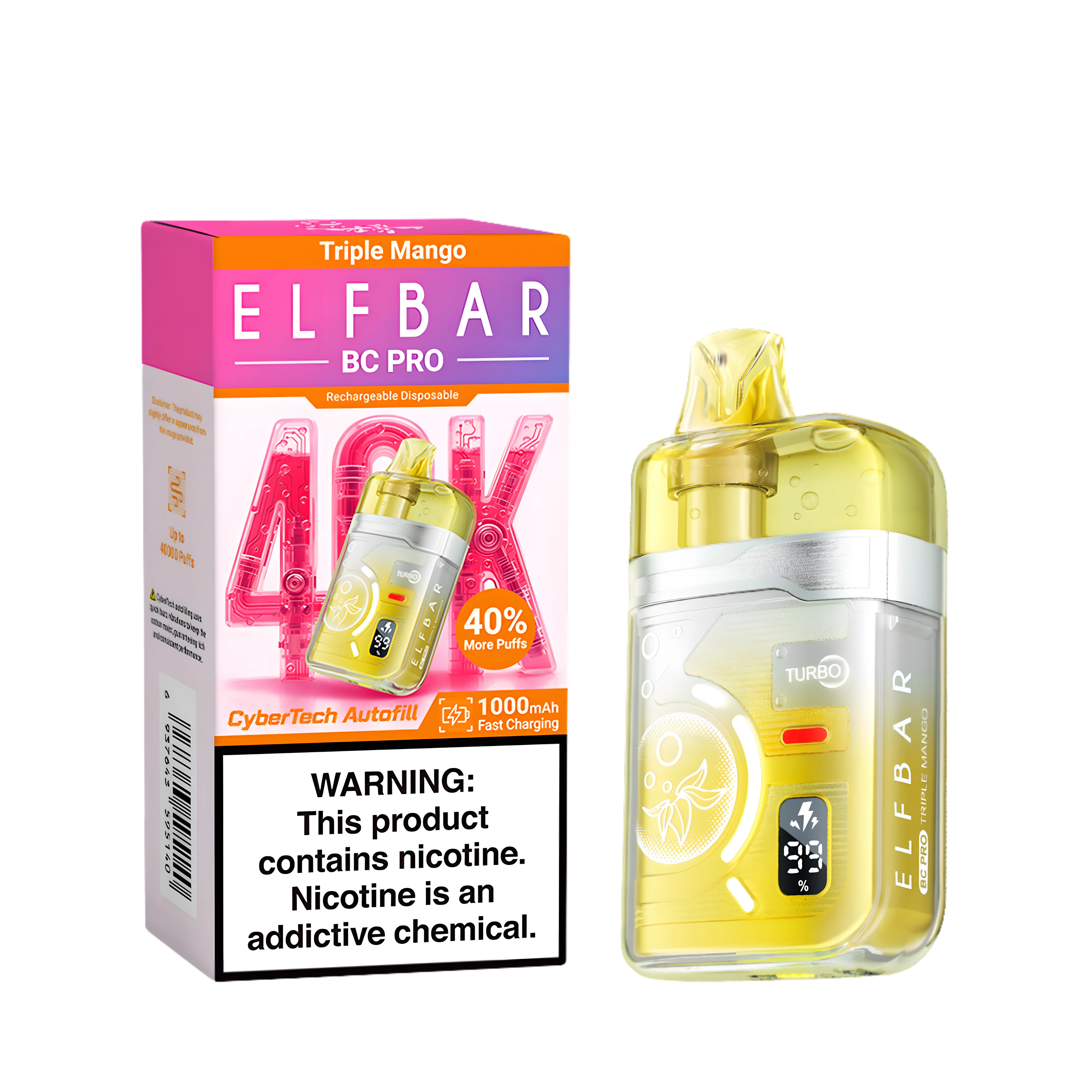 Elf Bar BC40000 Pro Triple Mango 5% - product photo