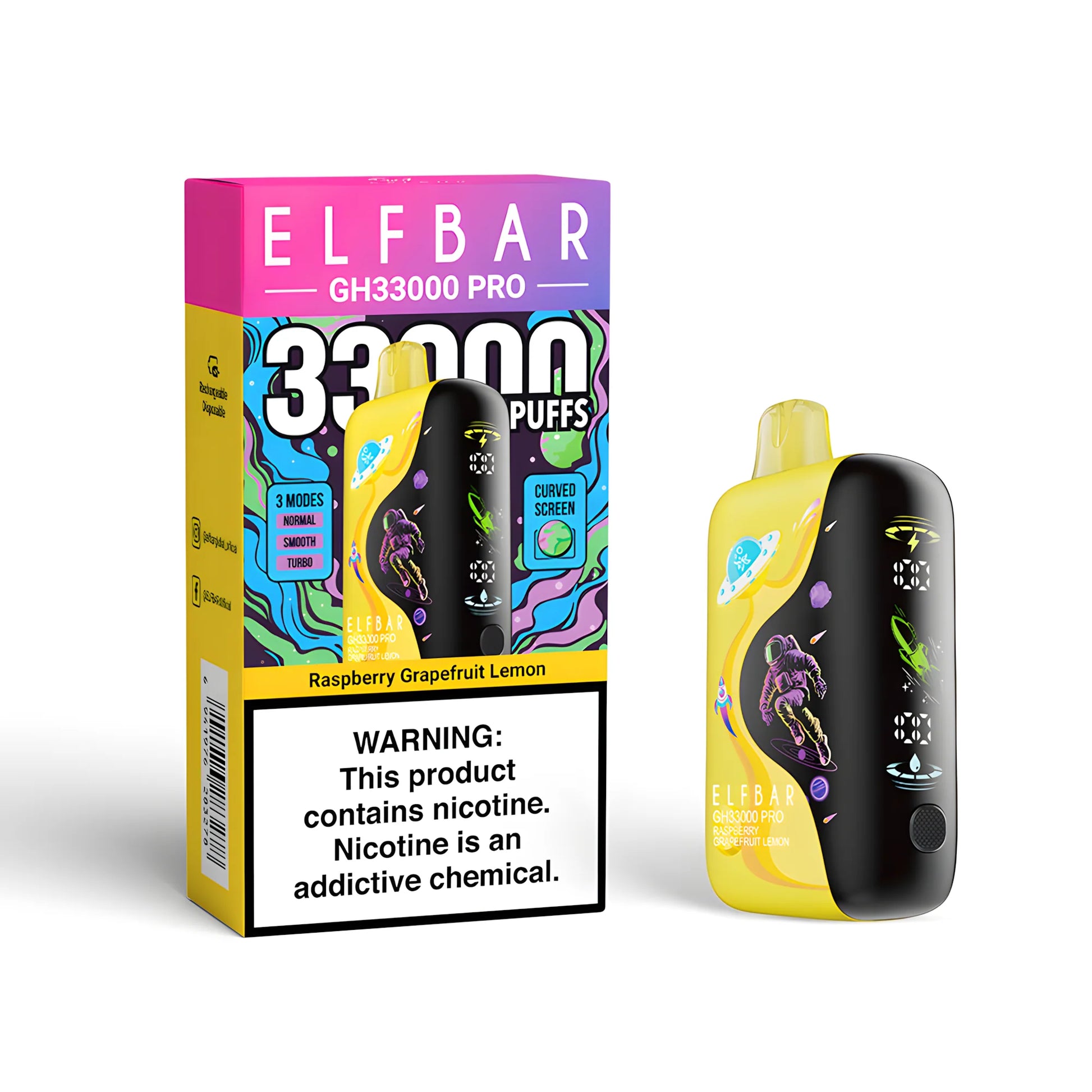 ELF BAR GH33000 PRO Raspberry Grapefruit Lemon 5% - product photo