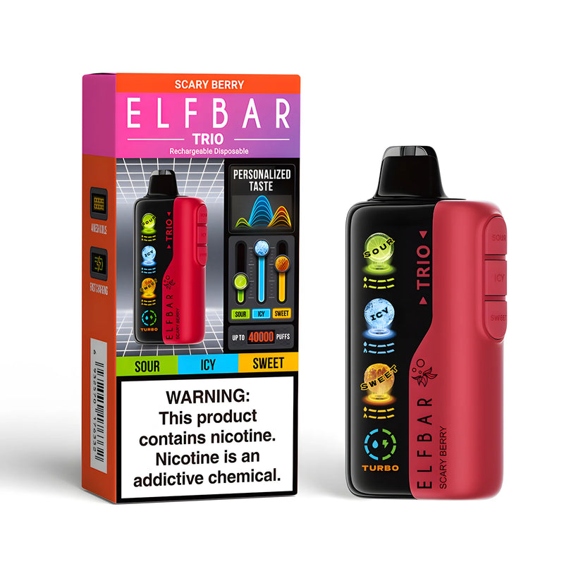 ELF BAR Trio 40000 Scary Berry 5% nicotine - packaging (small box)