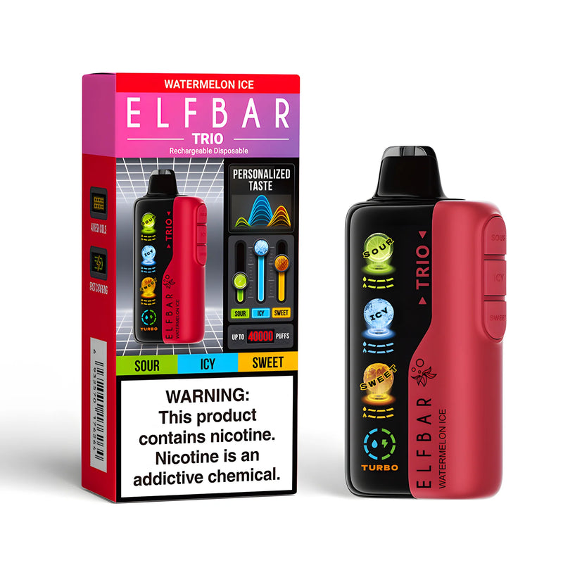 ELF BAR Trio 40000 Watermelon Ice 5% nicotine - packaging (small box)