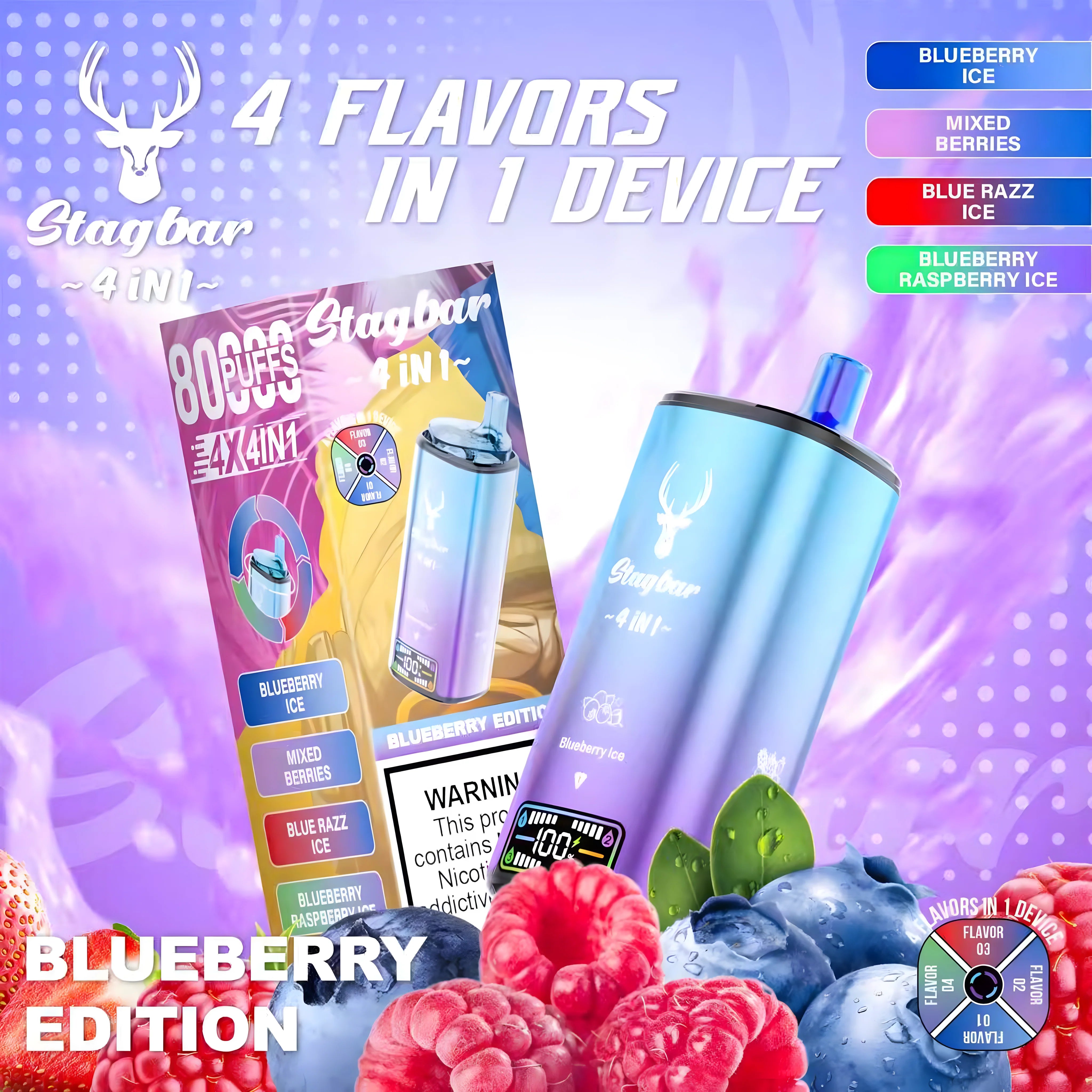 STAGBAR 4in1 Blueberry Edition 5% Nicotine