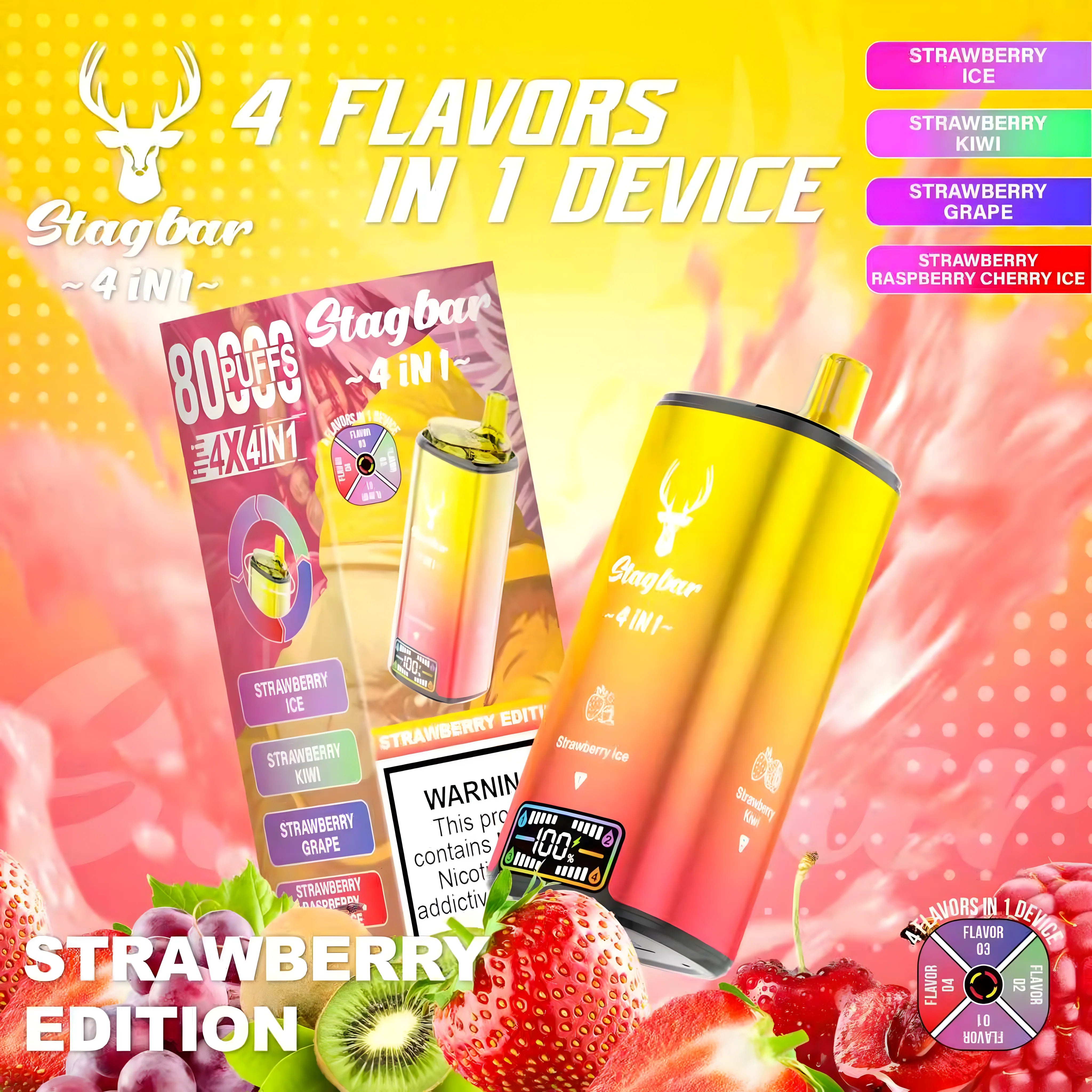 STAGBAR 4in1 Strawberry Edition 5% Nicotine