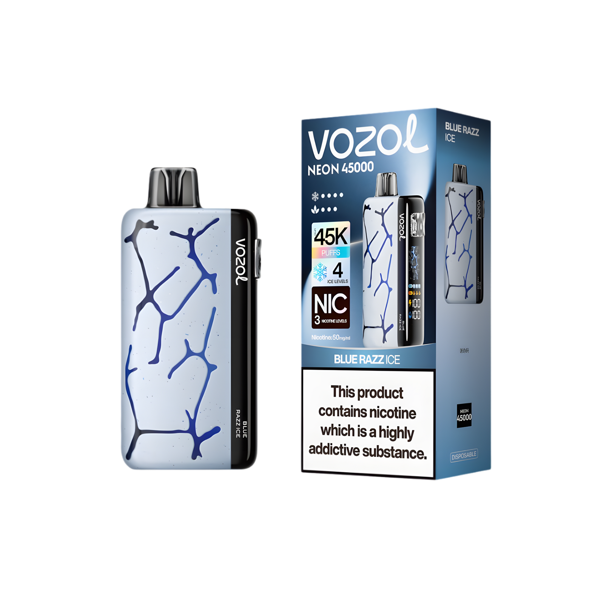 vozol-neon-45000-blue-razz-ice-product photo