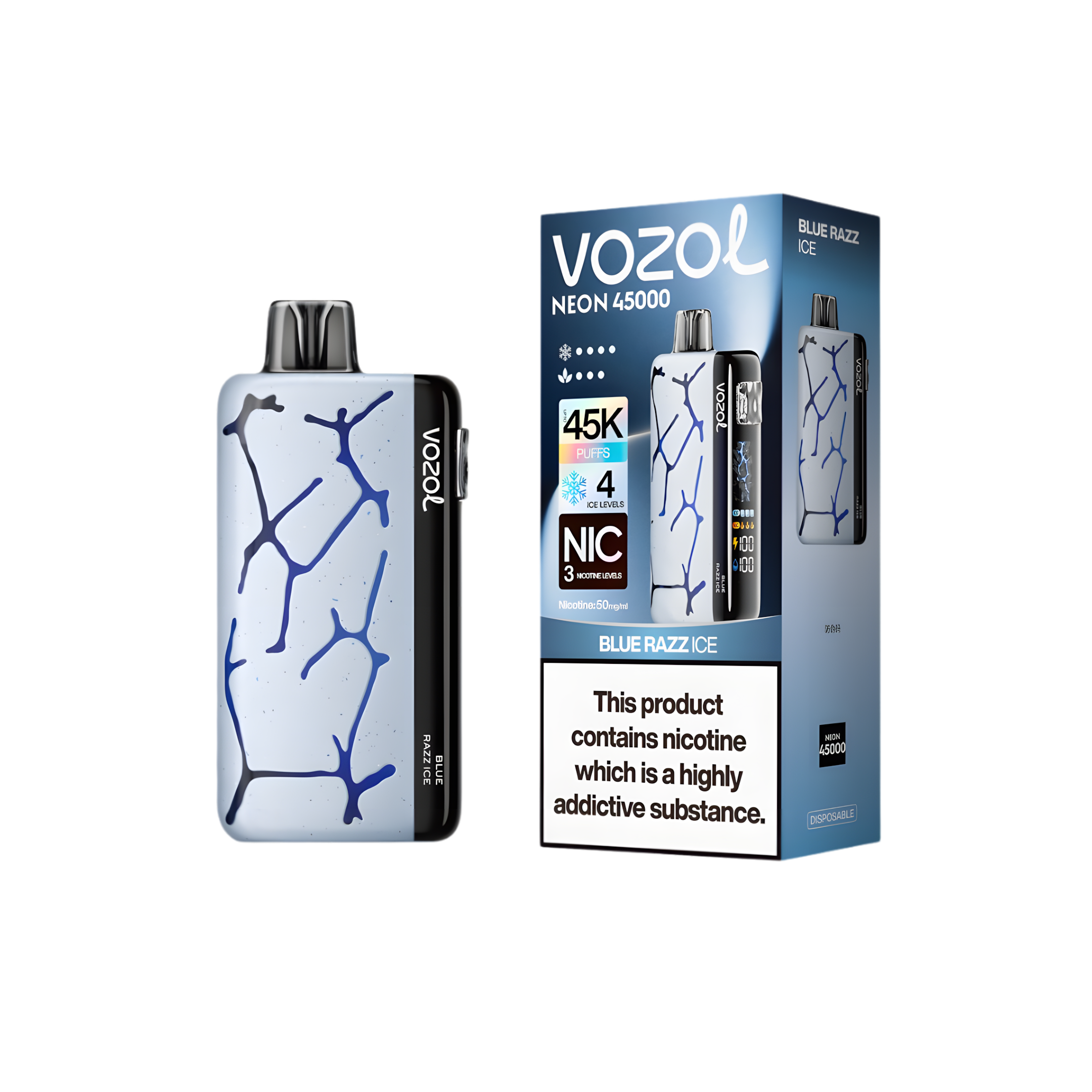 vozol-neon-45000-blue-razz-ice-product photo