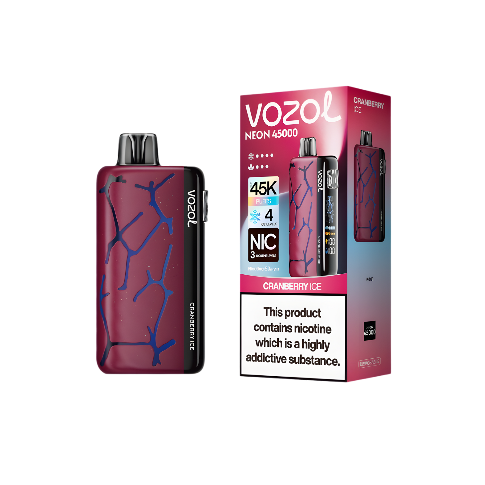 vozol-neon-45000-cranberry-ice-product photo